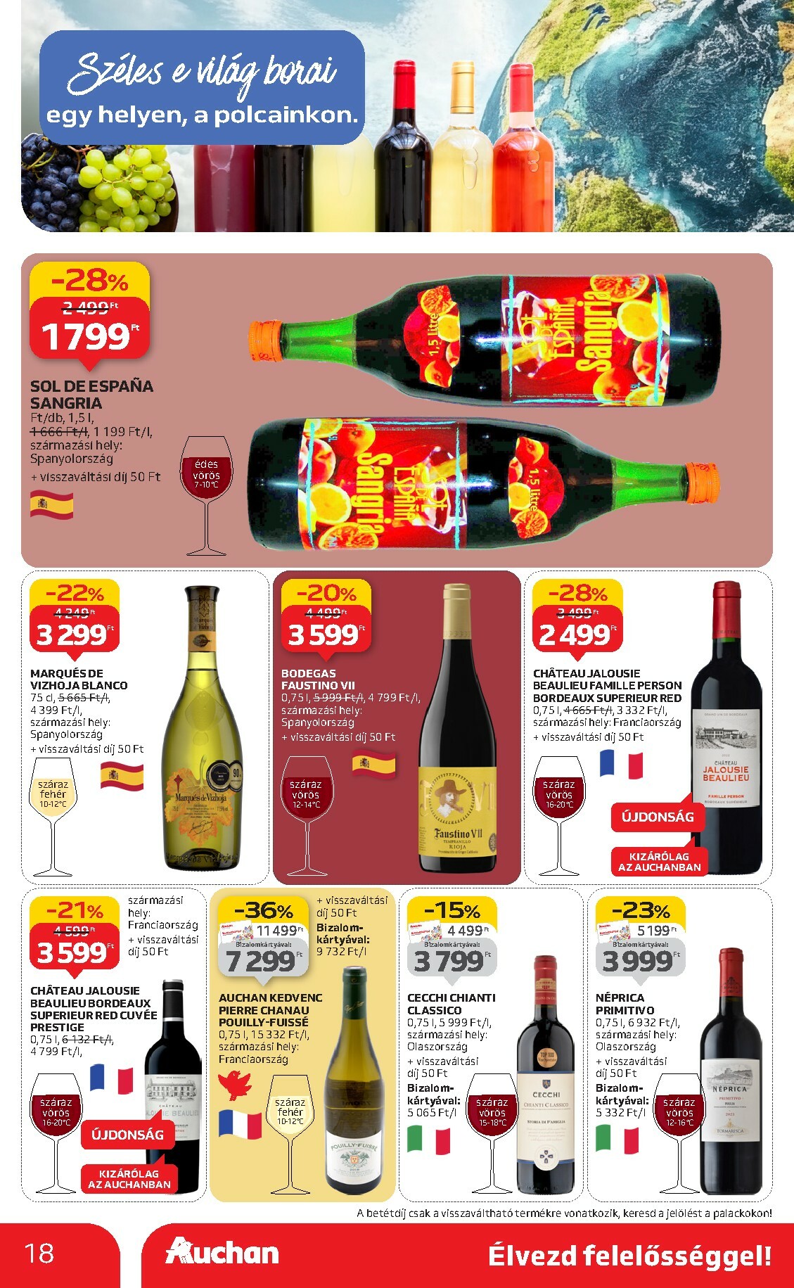 auchan - Auchan - Bor ajánlataink akciós újság, érvényes 10.02. - 10.22. - page: 18