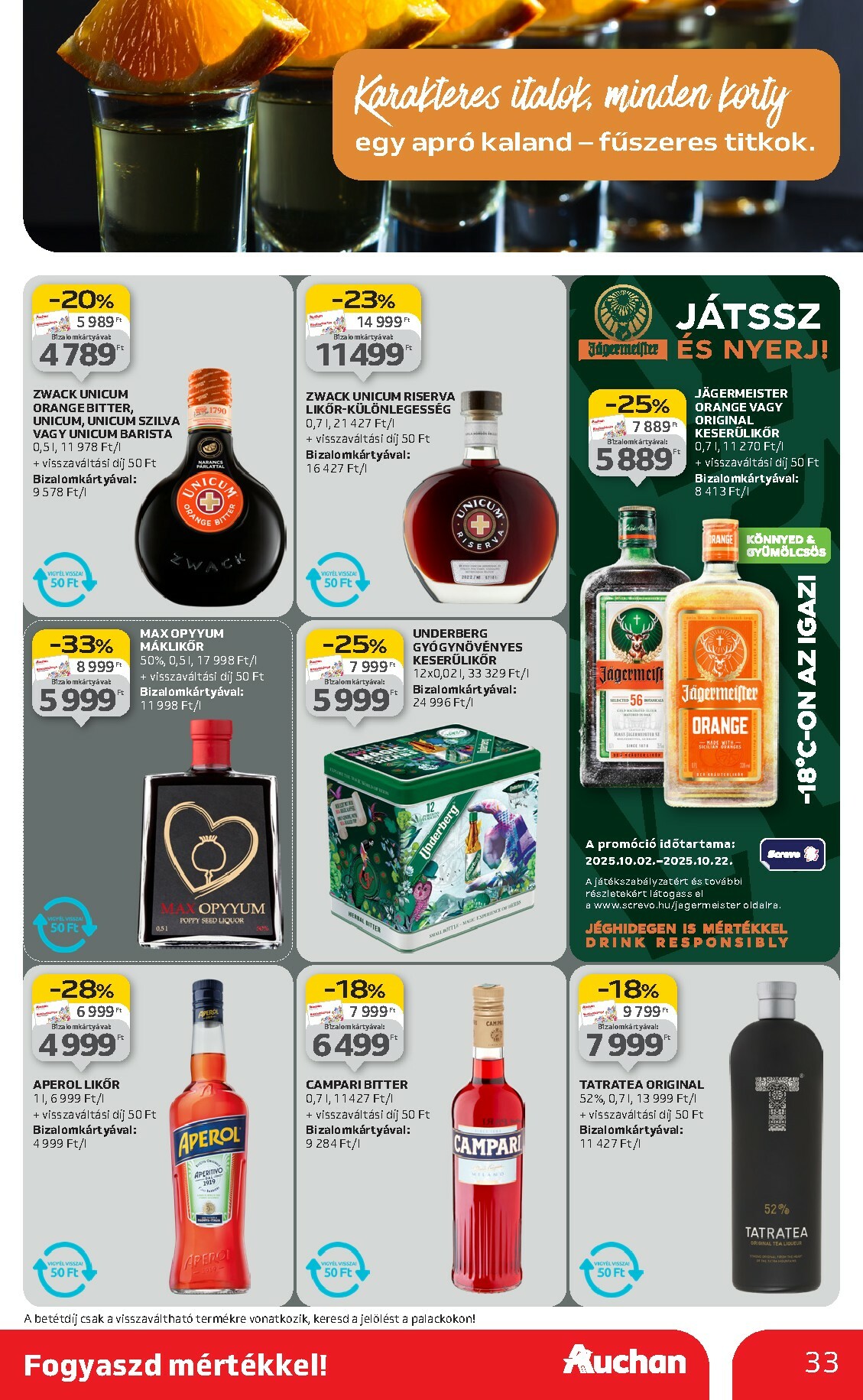 auchan - Auchan - Bor ajánlataink akciós újság, érvényes 10.02. - 10.22. - page: 33