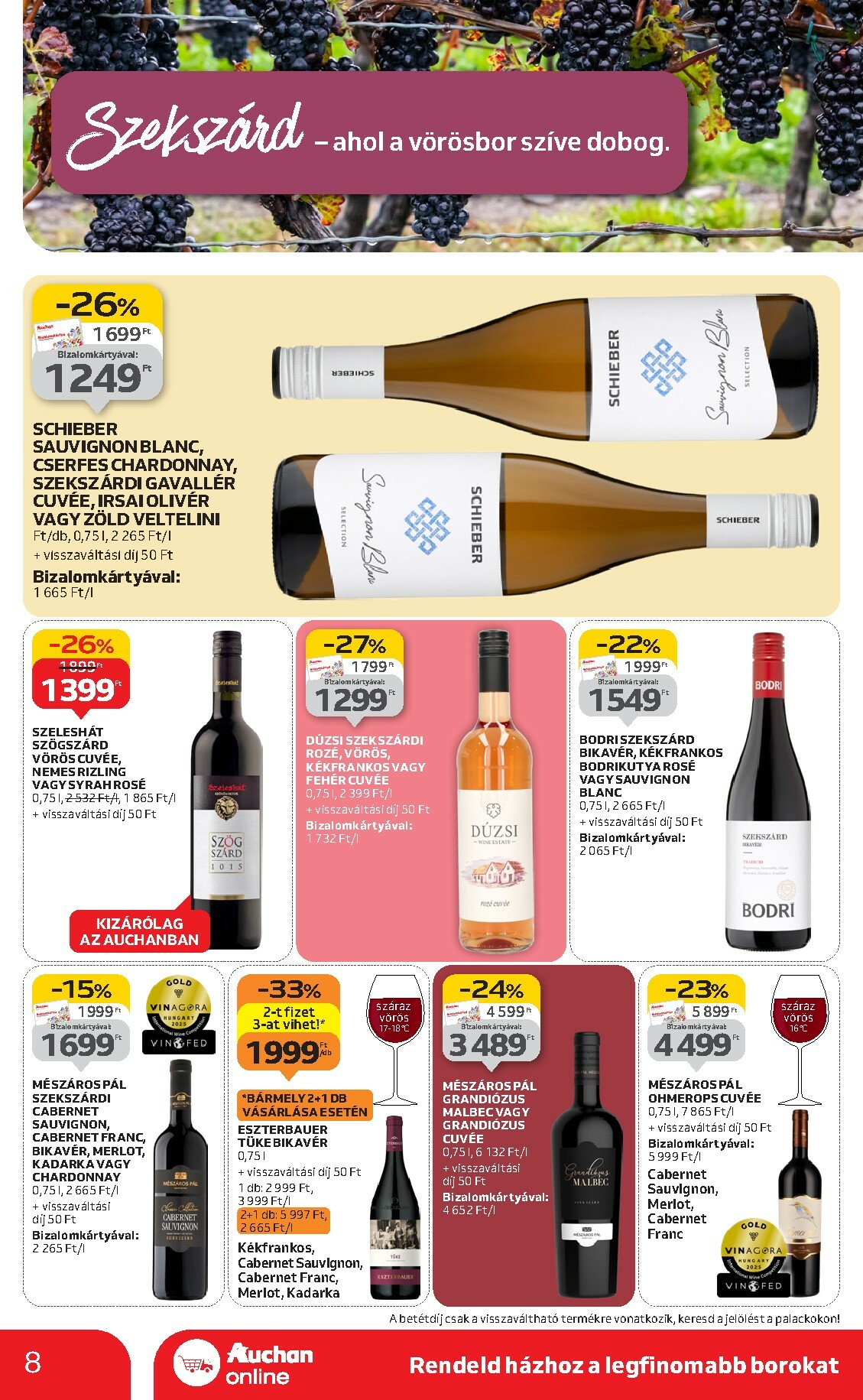 auchan - Auchan - Bor ajánlataink akciós újság, érvényes 10.02. - 10.22. - page: 8