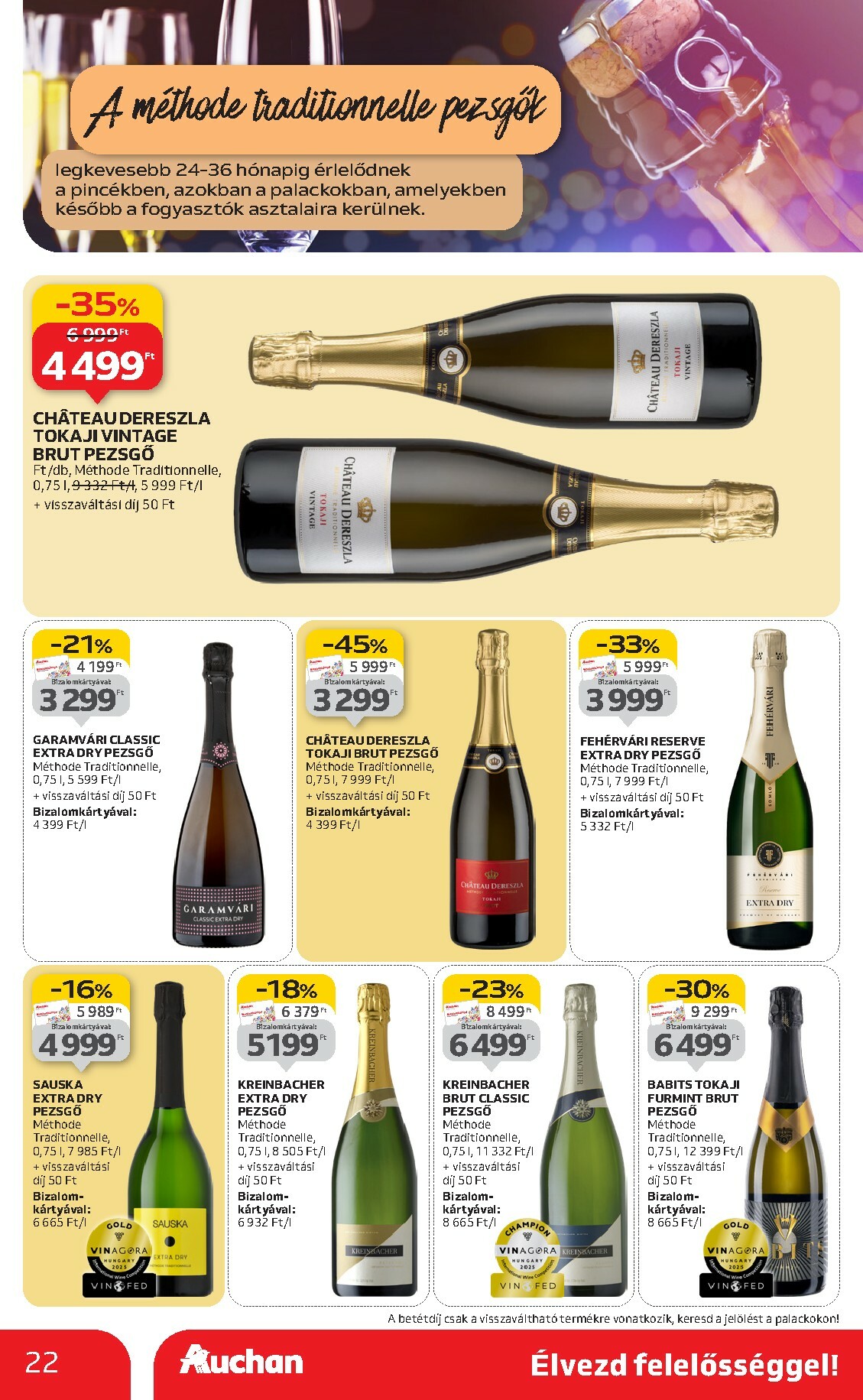 auchan - Auchan - Bor ajánlataink akciós újság, érvényes 10.02. - 10.22. - page: 22