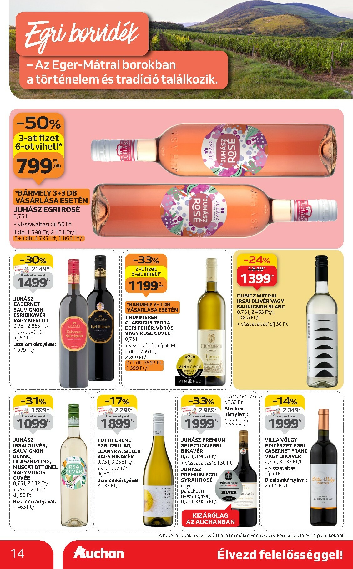 auchan - Auchan - Bor ajánlataink akciós újság, érvényes 10.02. - 10.22. - page: 14
