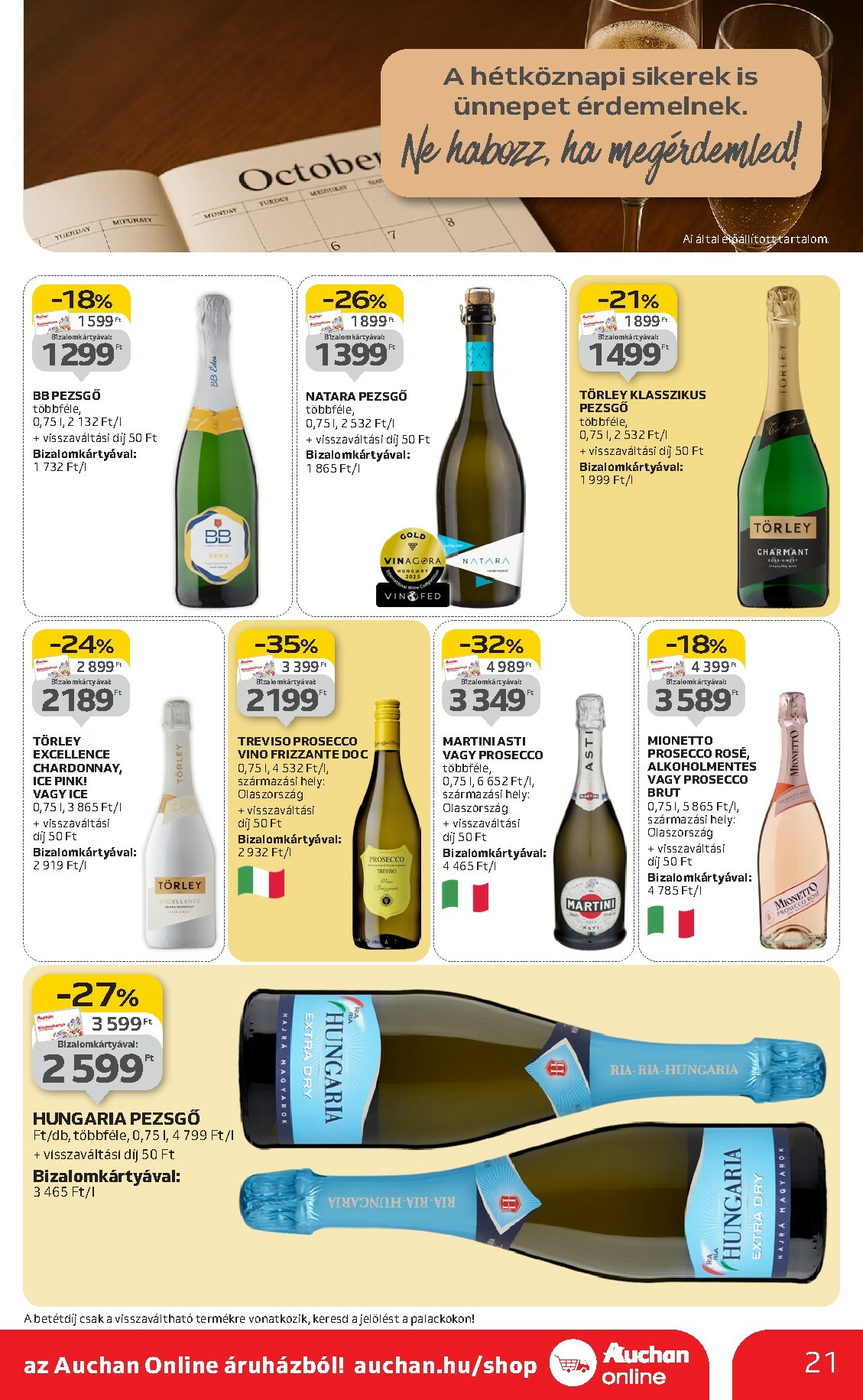auchan - Auchan - Bor ajánlataink akciós újság, érvényes 10.02. - 10.22. - page: 21