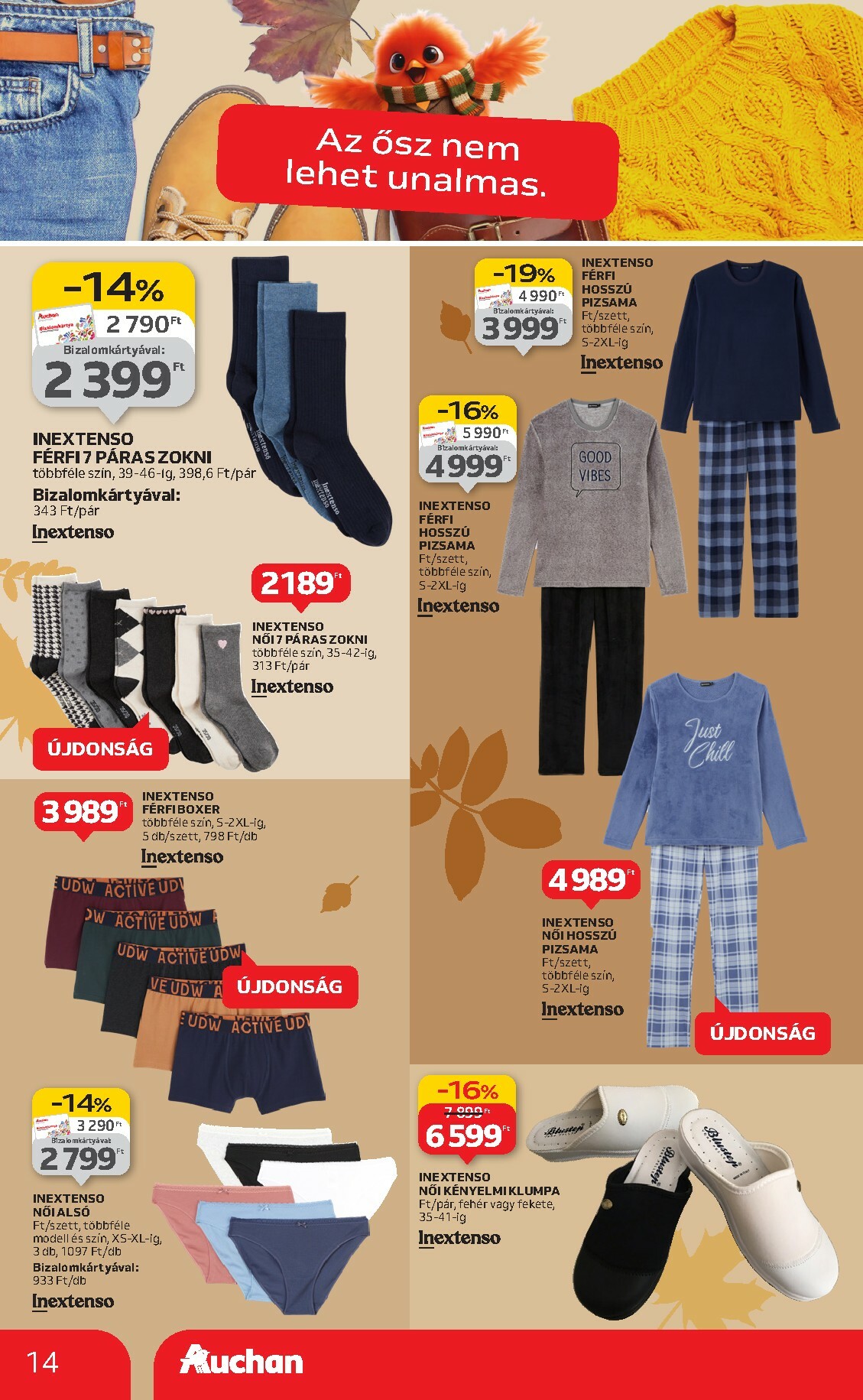 auchan - Auchan - Őszi Textil ajánlataink akciós újság, érvényes 10.02. - 10.29. - page: 14