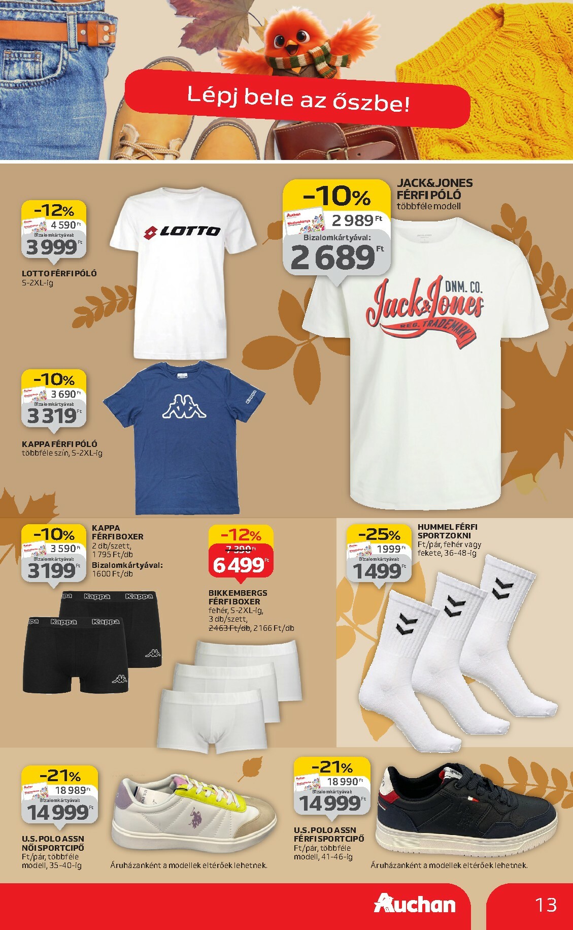 auchan - Auchan - Őszi Textil ajánlataink akciós újság, érvényes 10.02. - 10.29. - page: 13