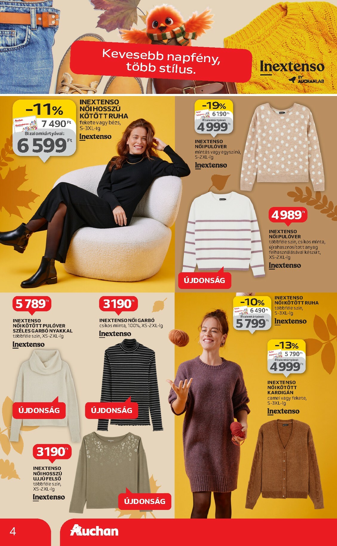 auchan - Auchan - Őszi Textil ajánlataink akciós újság, érvényes 10.02. - 10.29. - page: 4