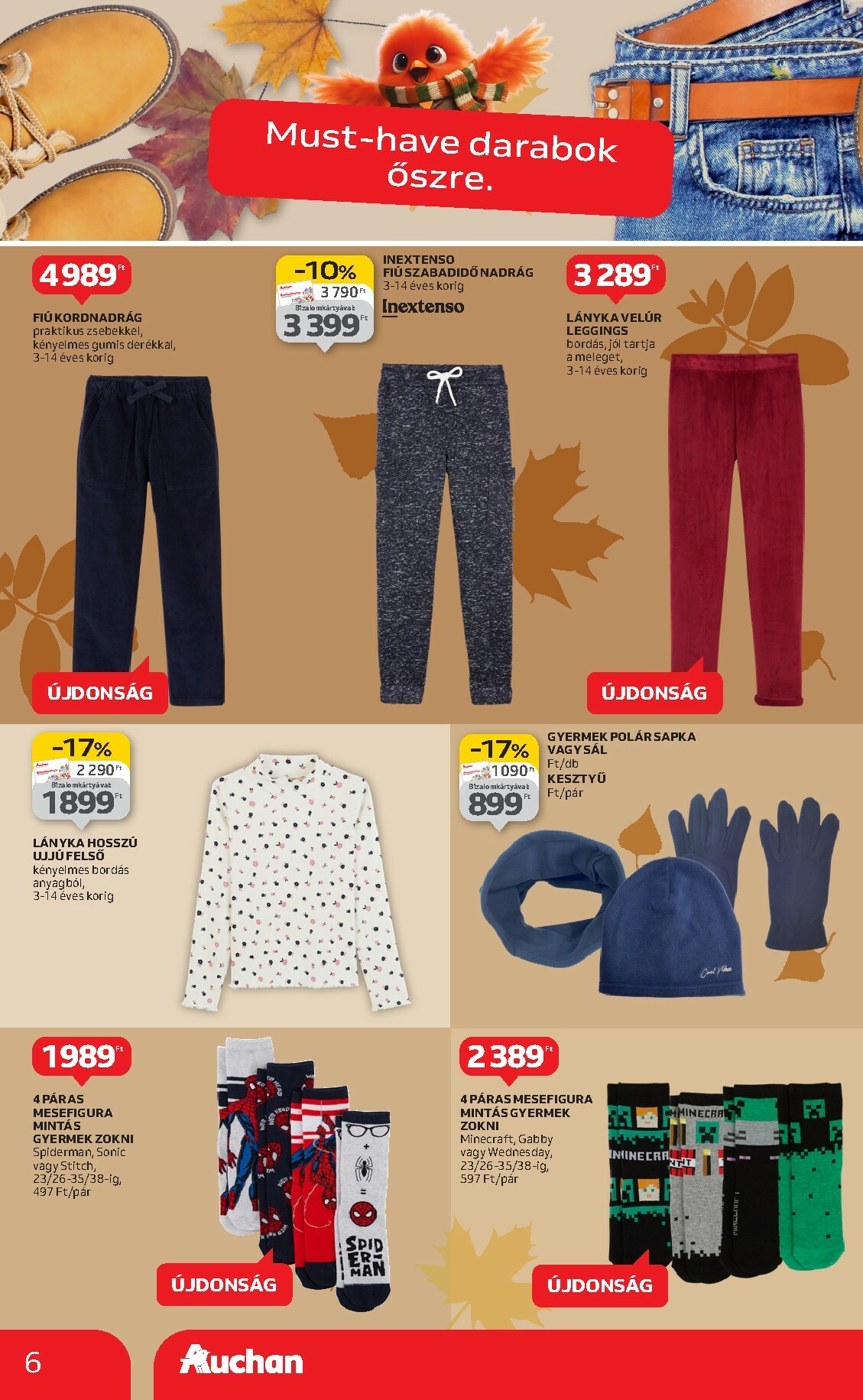 auchan - Auchan - Őszi Textil ajánlataink akciós újság, érvényes 10.02. - 10.29. - page: 6