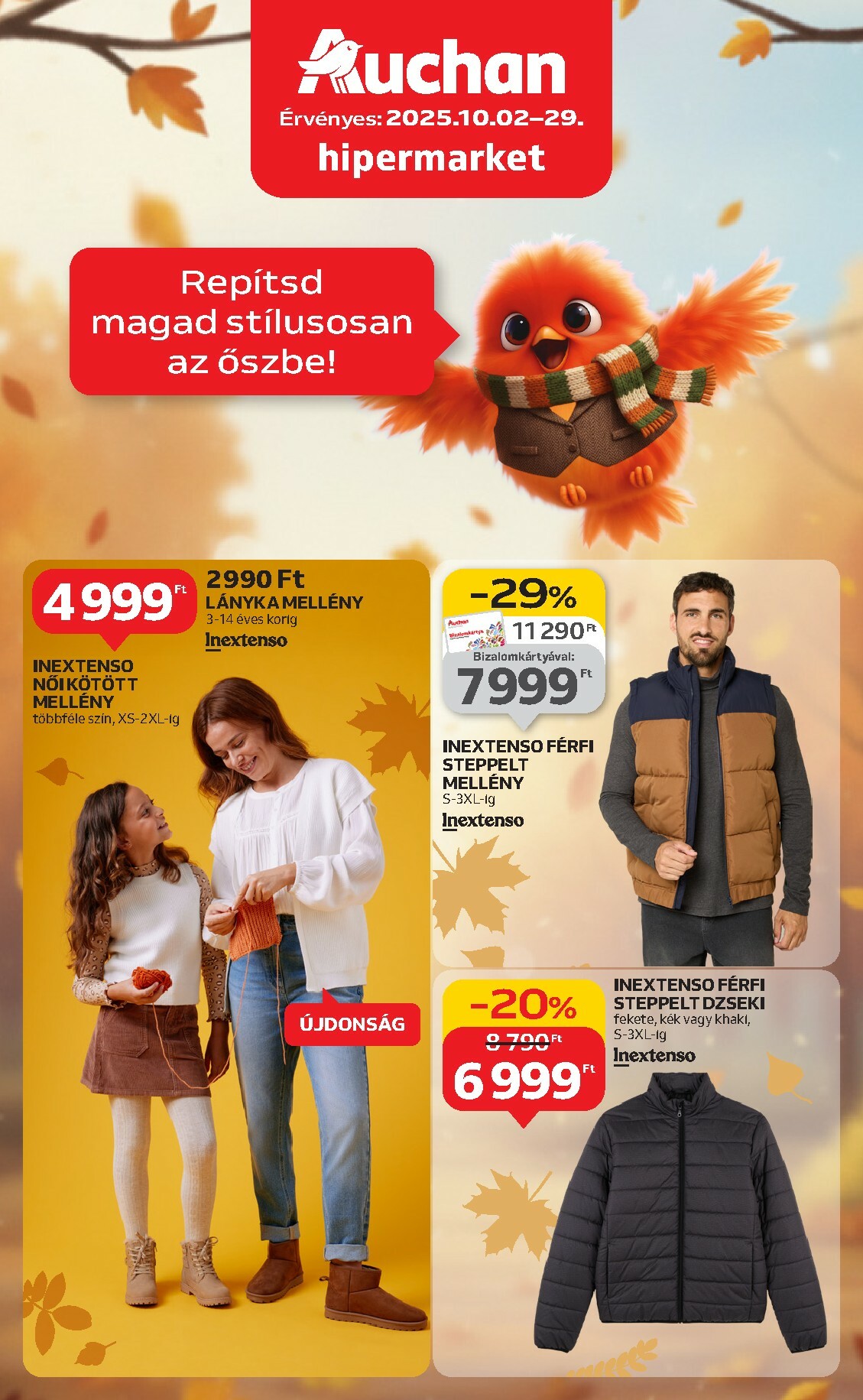 auchan - Auchan - Őszi Textil ajánlataink akciós újság, érvényes 10.02. - 10.29.