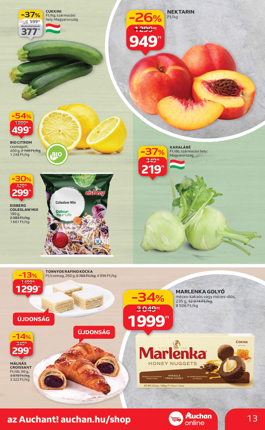 auchan - Auchan szupermarket akciós újság, érvényes 10.02. - 10.08. - page: 13