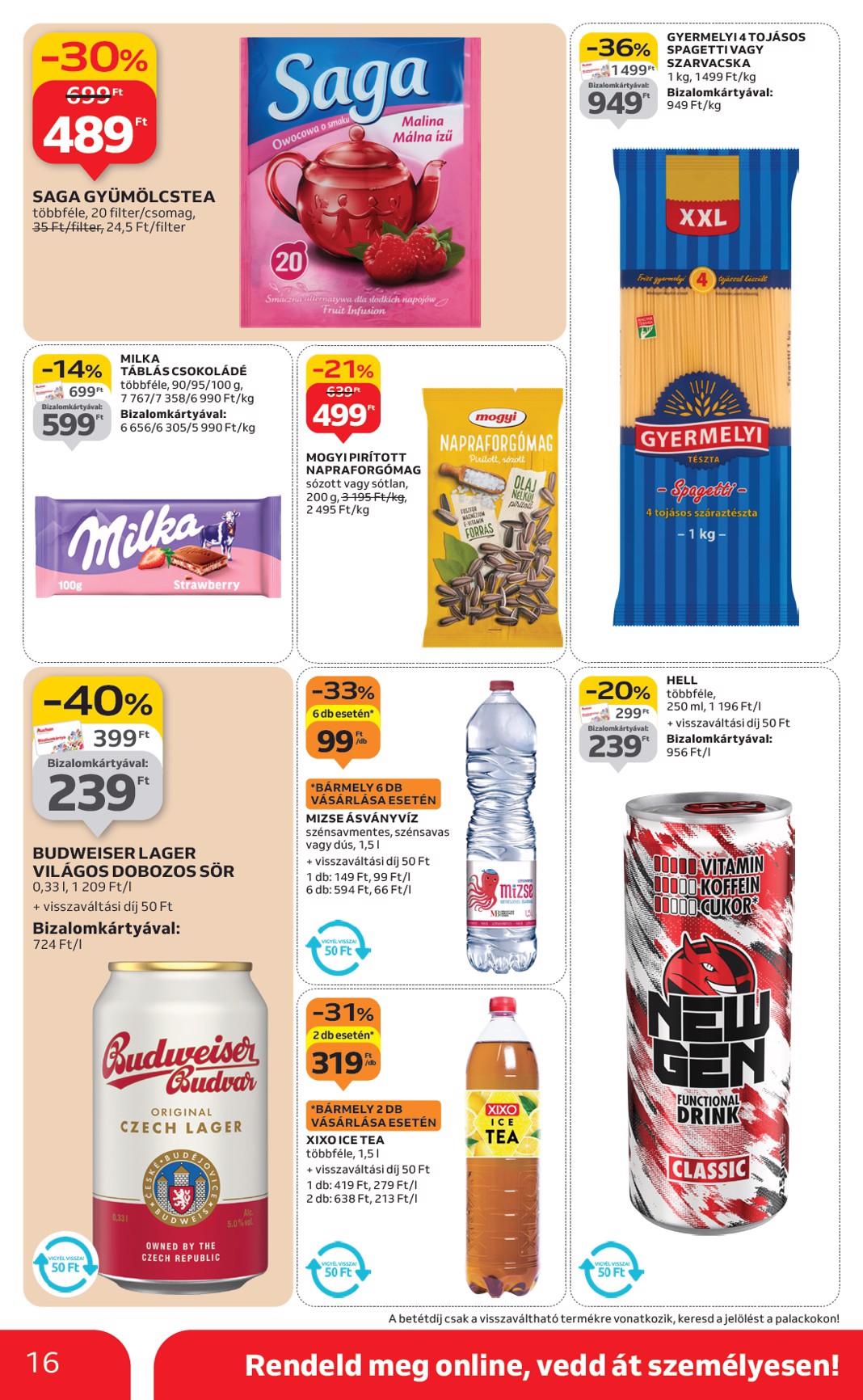 auchan - Auchan szupermarket akciós újság, érvényes 10.02. - 10.08. - page: 16