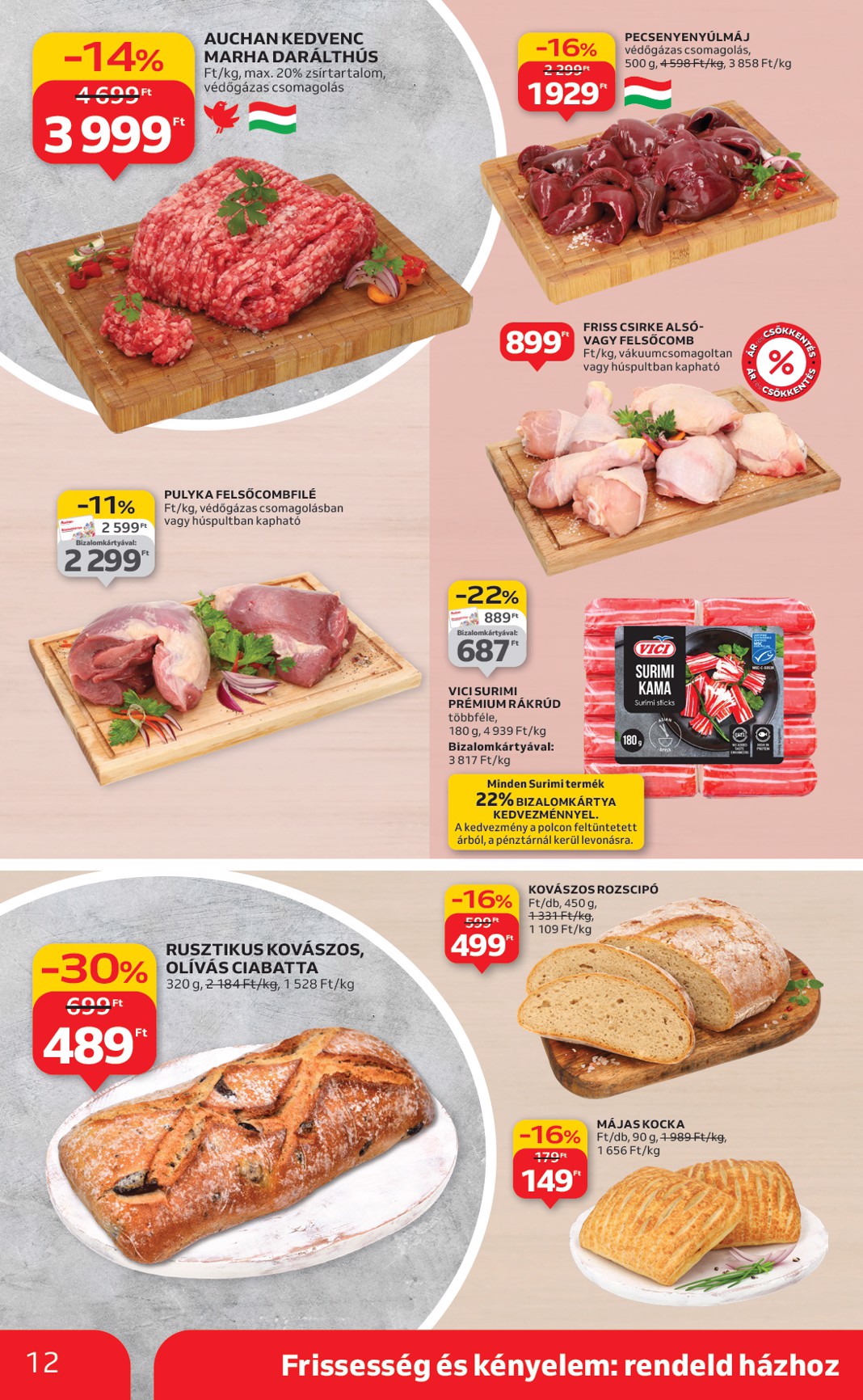 auchan - Auchan szupermarket akciós újság, érvényes 10.02. - 10.08. - page: 12