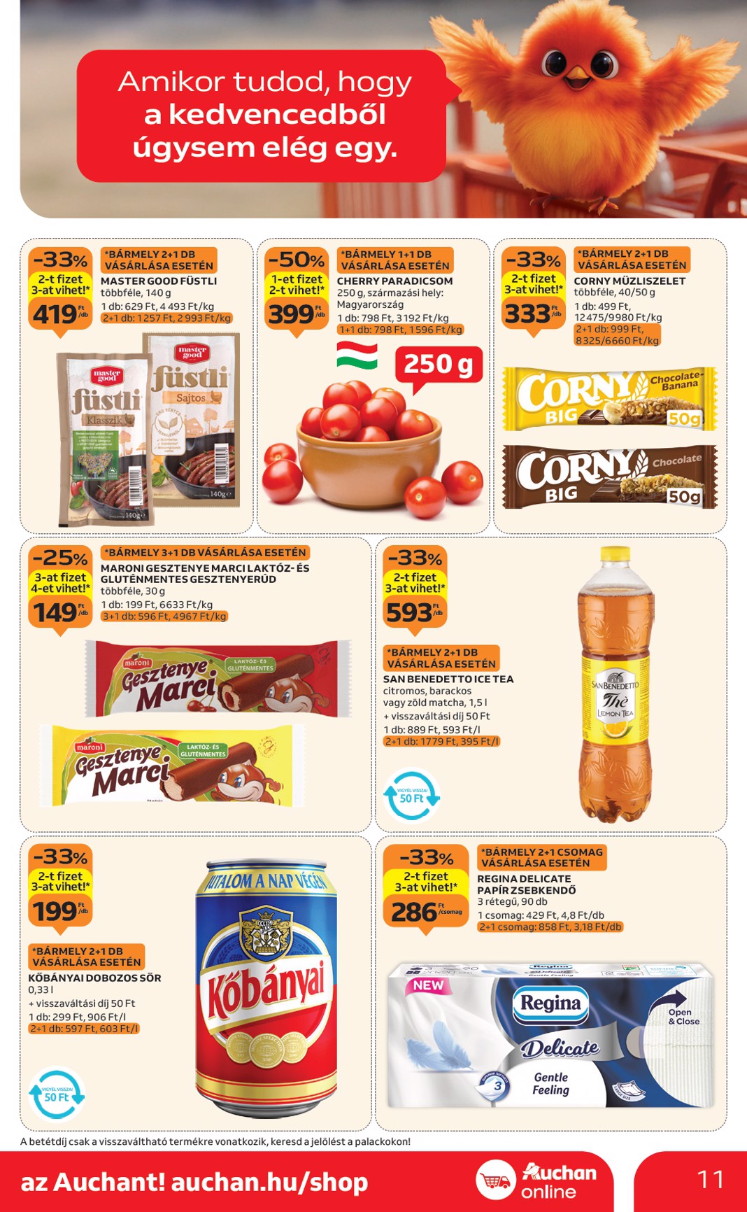 auchan - Auchan szupermarket akciós újság, érvényes 10.02. - 10.08. - page: 11