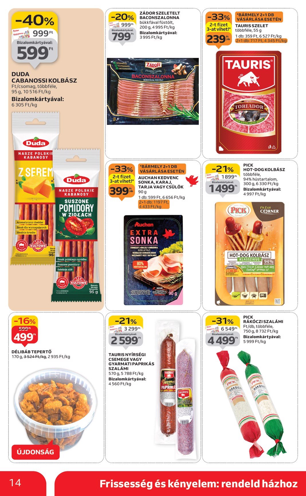 auchan - Auchan szupermarket akciós újság, érvényes 10.02. - 10.08. - page: 14
