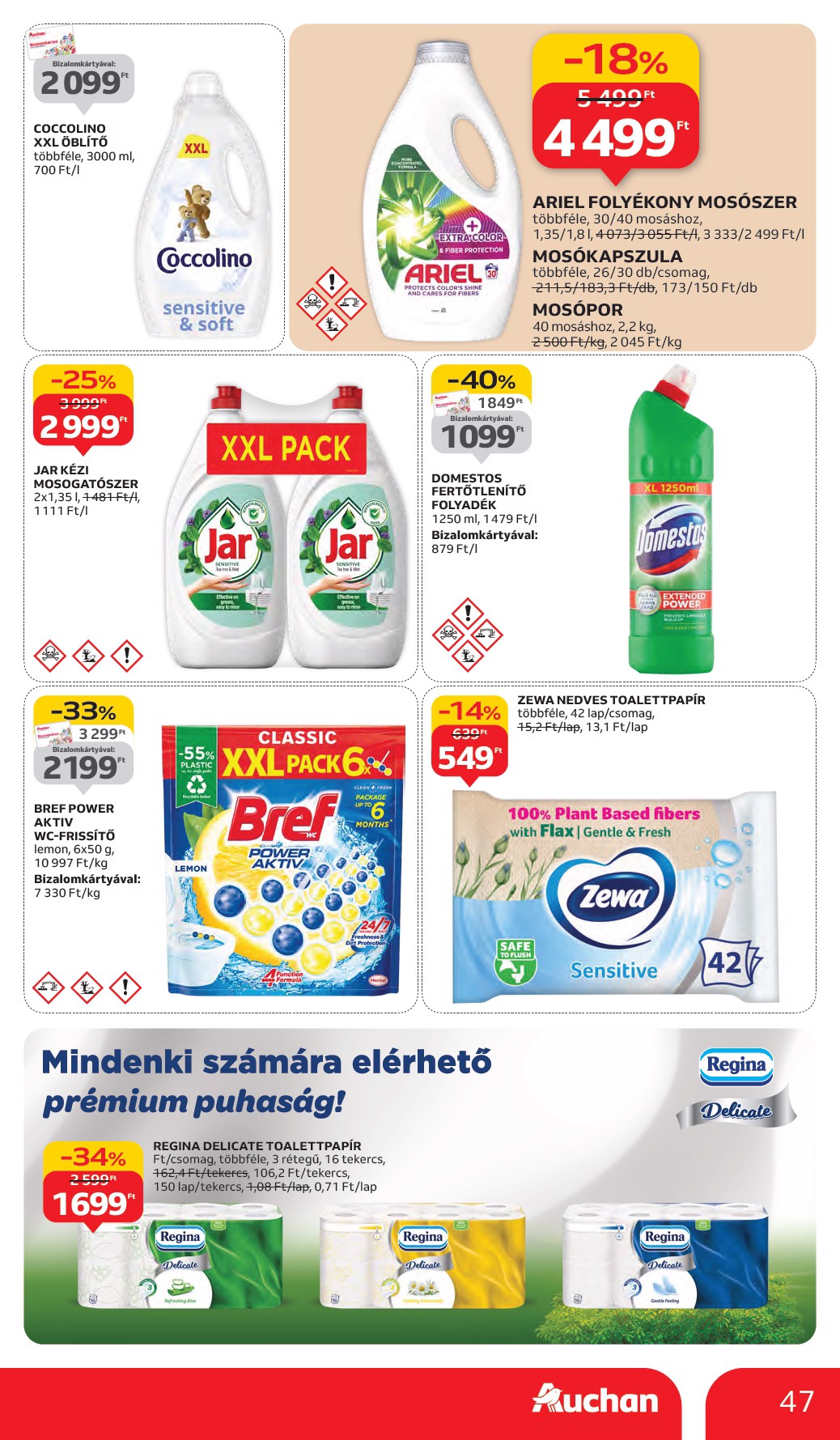 auchan - Auchan Hipermarket akciós újság, érvényes 10.02. - 10.08. - page: 47