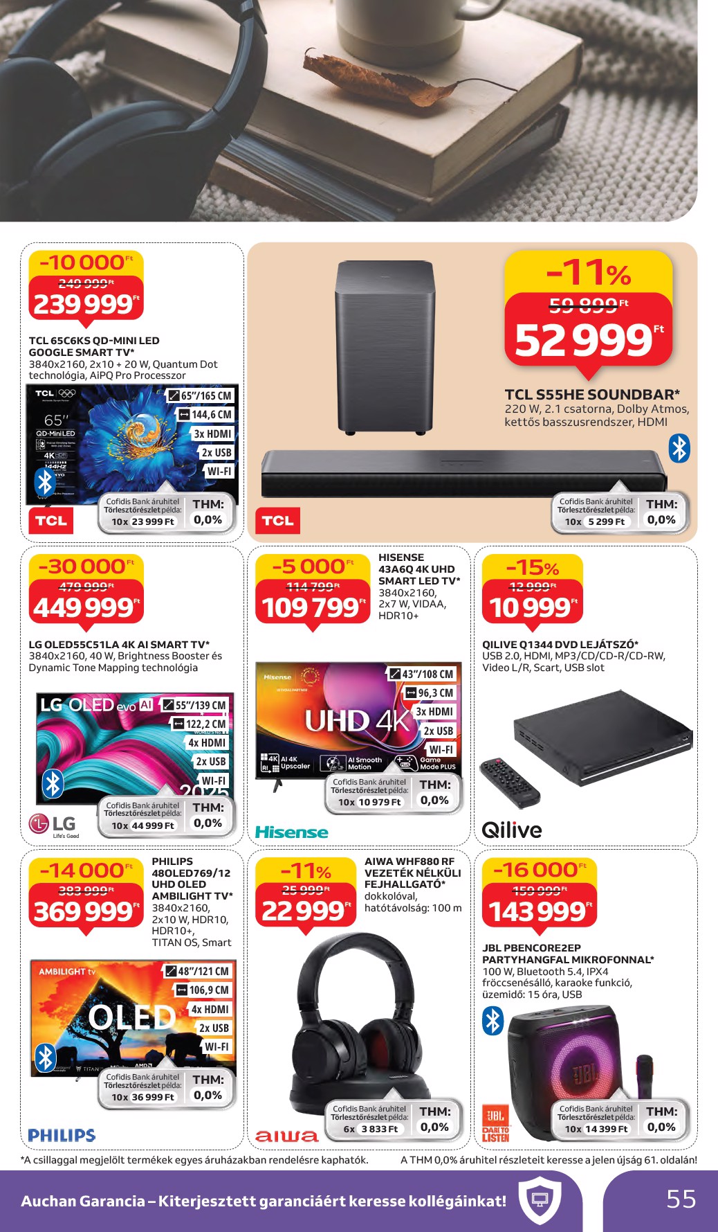auchan - Auchan Hipermarket akciós újság, érvényes 10.02. - 10.08. - page: 55