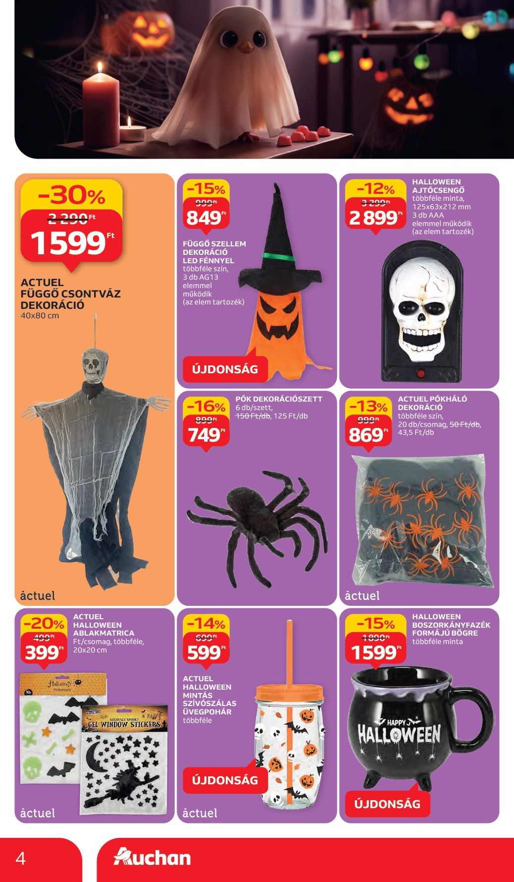 auchan - Auchan Hipermarket akciós újság, érvényes 10.02. - 10.08. - page: 4