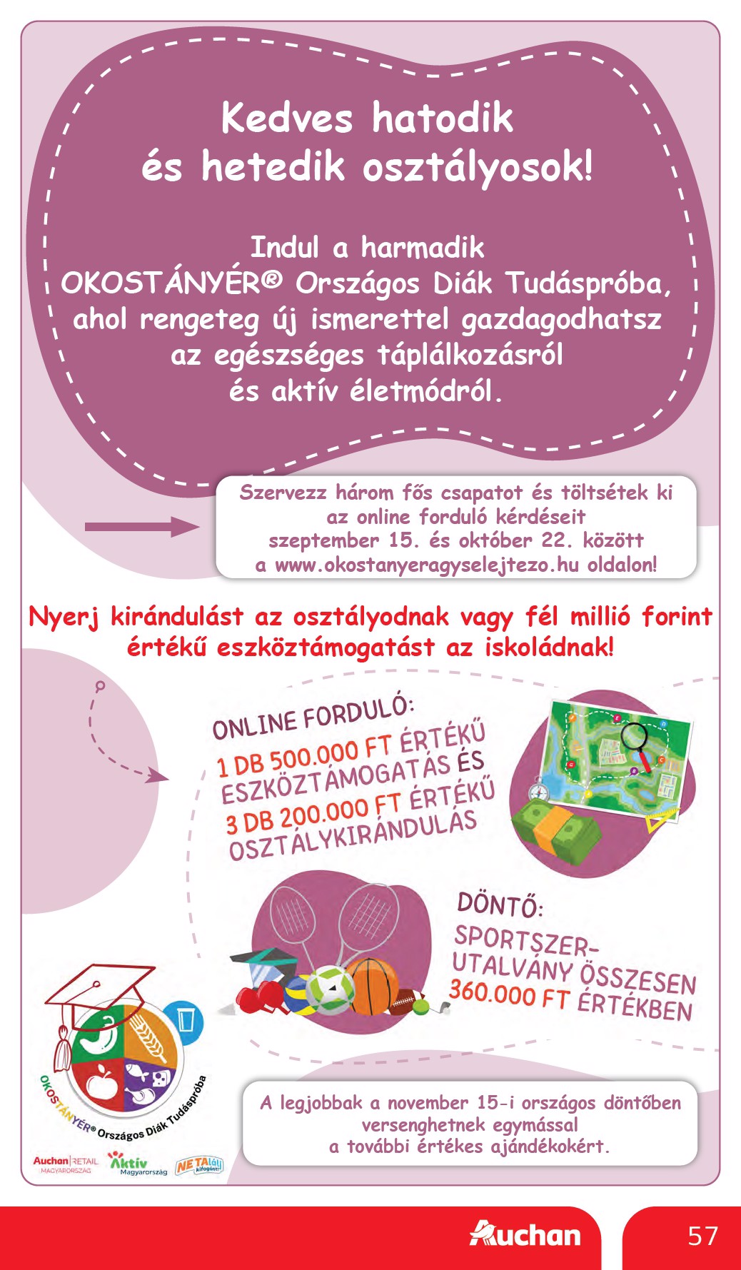 auchan - Auchan Hipermarket akciós újság, érvényes 10.02. - 10.08. - page: 57