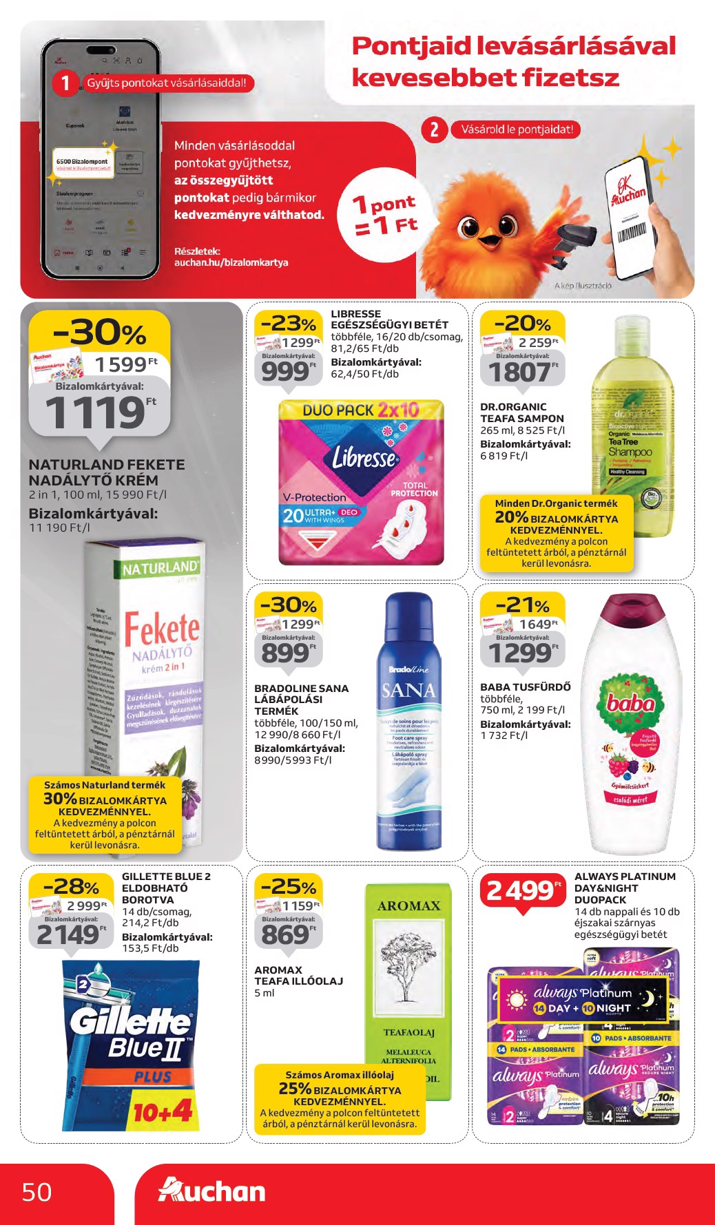 auchan - Auchan Hipermarket akciós újság, érvényes 10.02. - 10.08. - page: 50