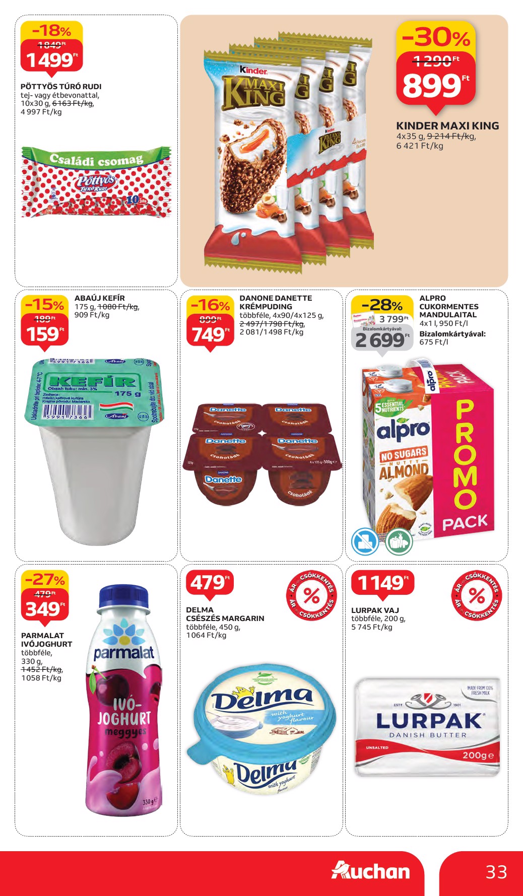 auchan - Auchan Hipermarket akciós újság, érvényes 10.02. - 10.08. - page: 33