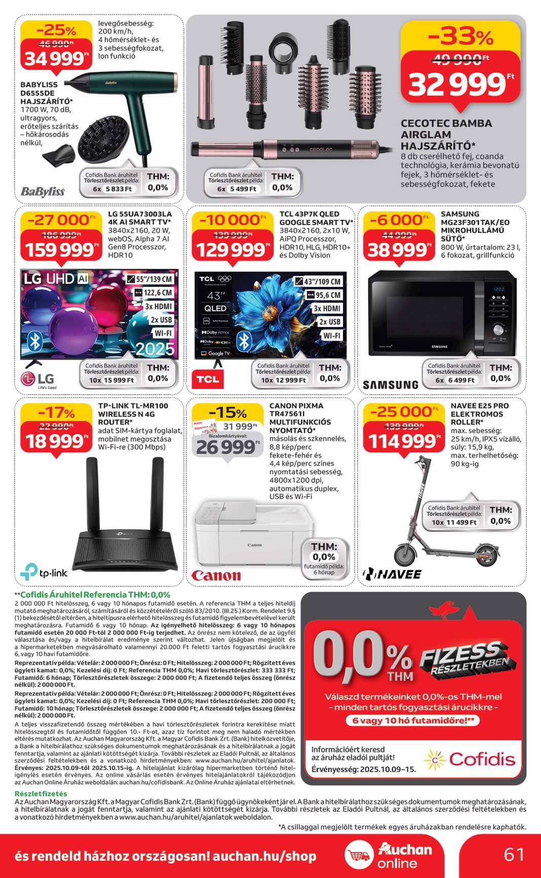auchan - Auchan Hipermarket akciós újság, érvényes 10.09. - 10.15. - page: 61