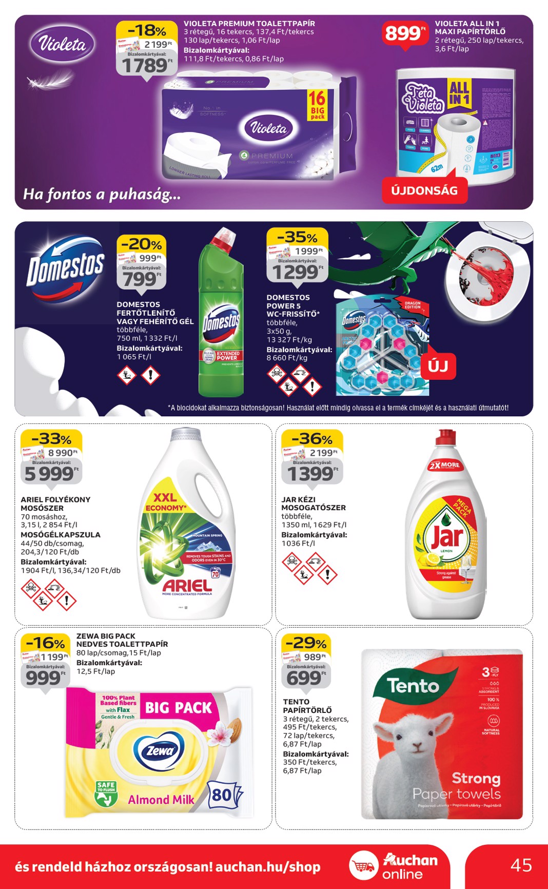auchan - Auchan Hipermarket akciós újság, érvényes 10.09. - 10.15. - page: 45