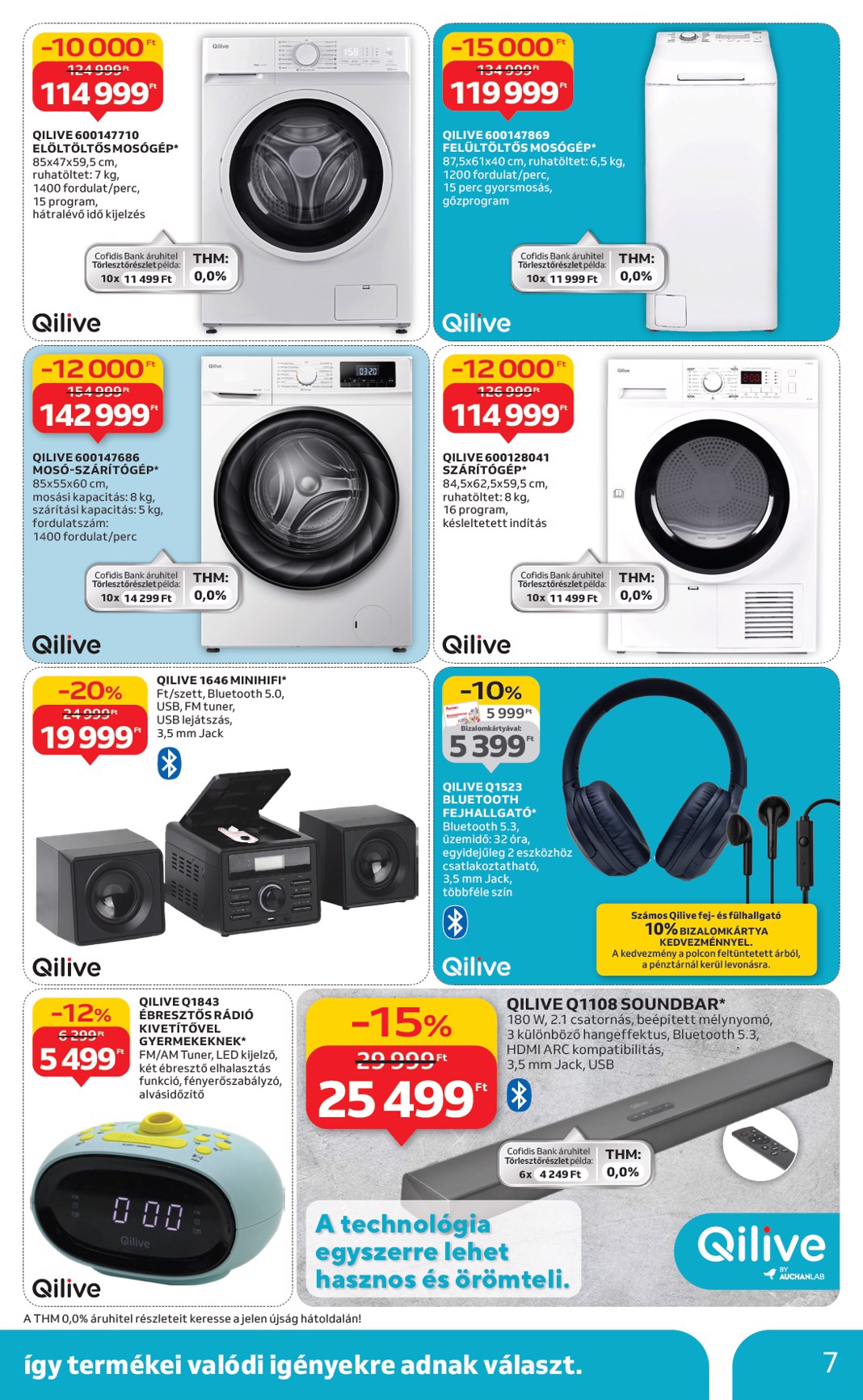 auchan - Auchan - Műszaki cikk ajánlataink hipermarketekben akciós újság, érvényes 10.09. - 10.29. - page: 7