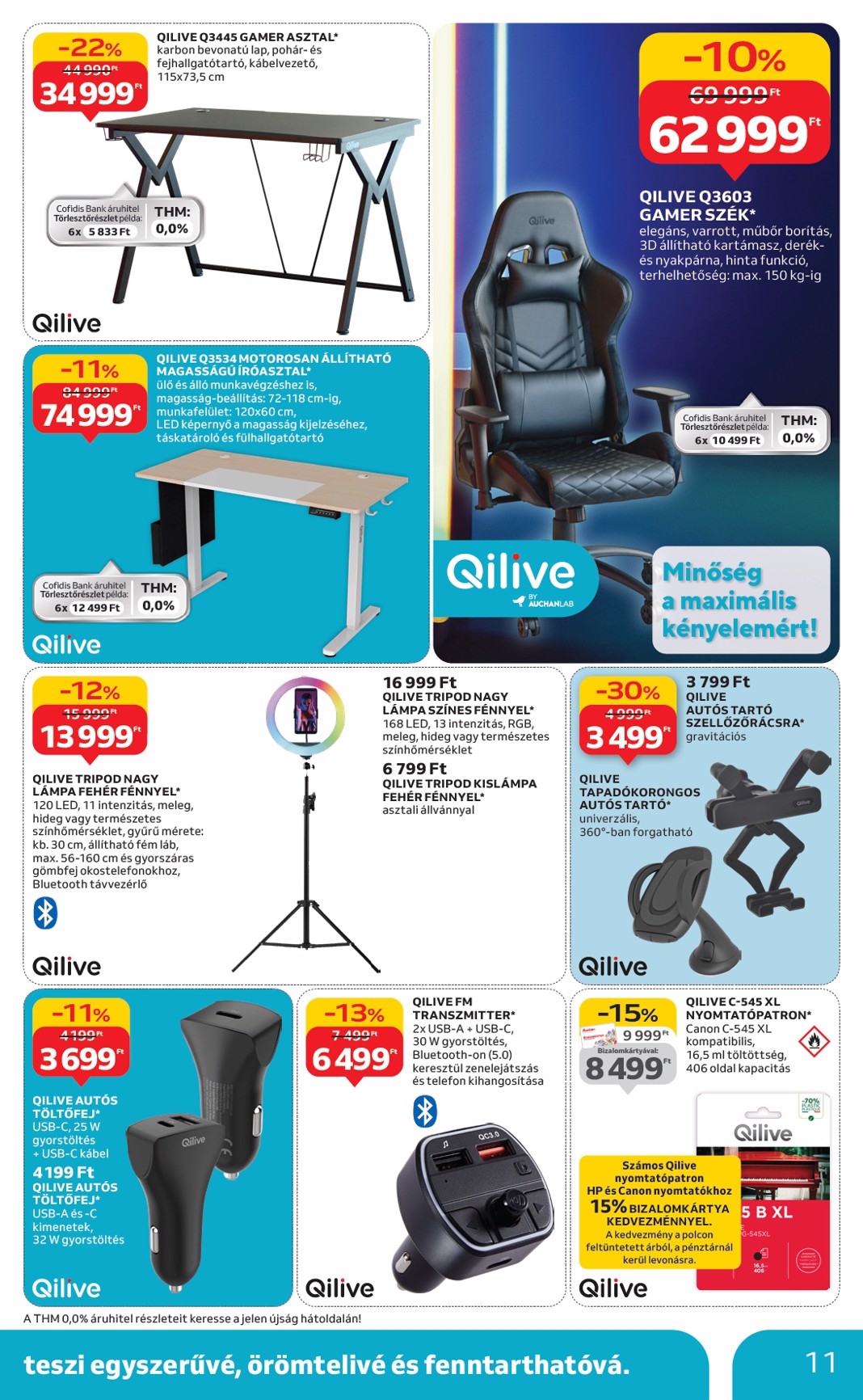 auchan - Auchan - Műszaki cikk ajánlataink hipermarketekben akciós újság, érvényes 10.09. - 10.29. - page: 11