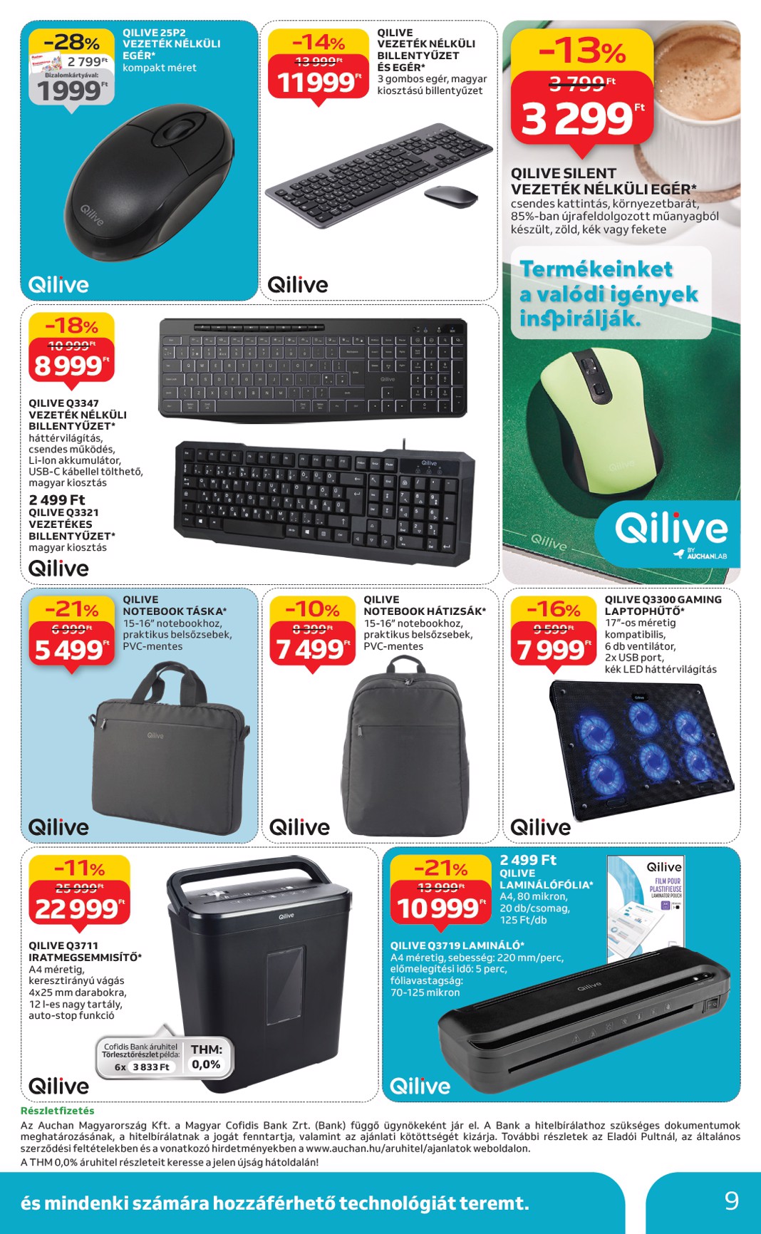 auchan - Auchan - Műszaki cikk ajánlataink hipermarketekben akciós újság, érvényes 10.09. - 10.29. - page: 9