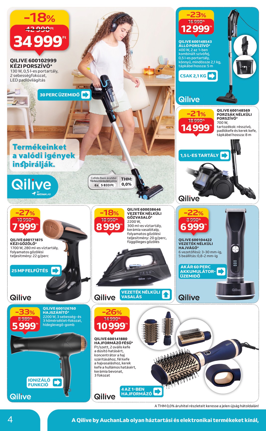auchan - Auchan - Műszaki cikk ajánlataink hipermarketekben akciós újság, érvényes 10.09. - 10.29. - page: 4