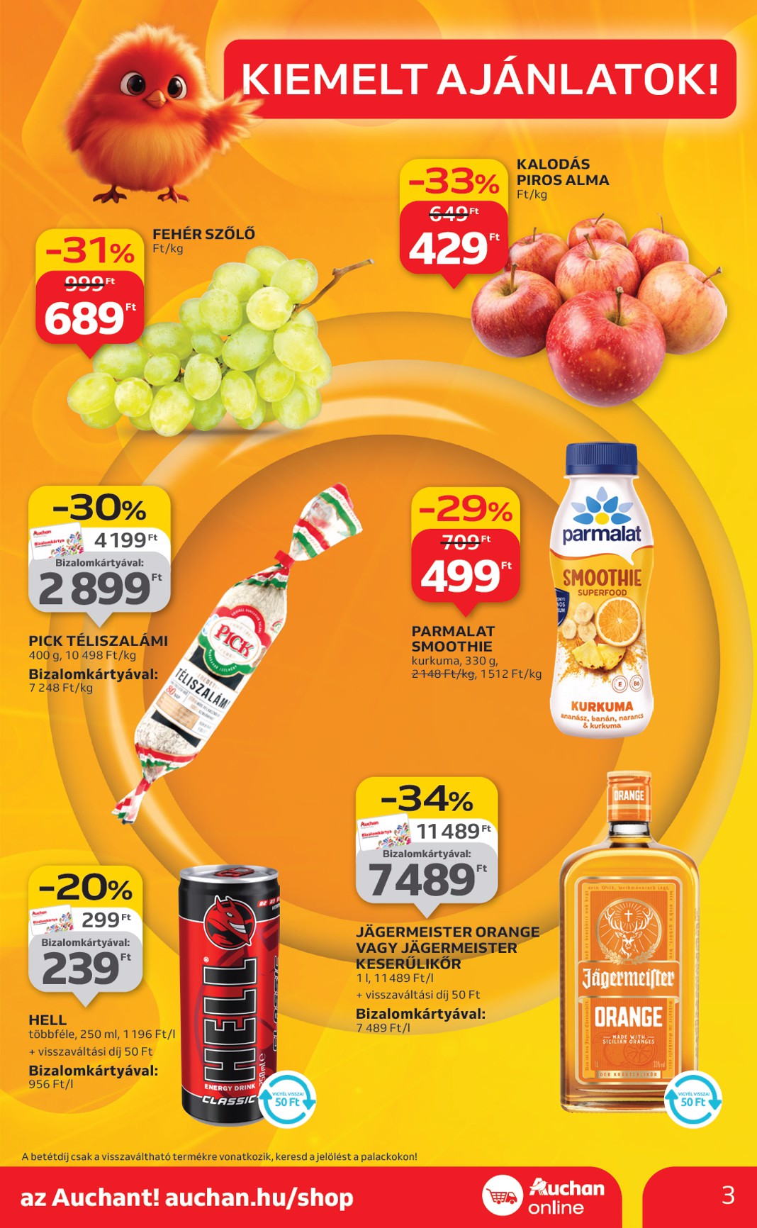 auchan - Auchan szupermarket akciós újság, érvényes 10.09. - 10.15. - page: 3