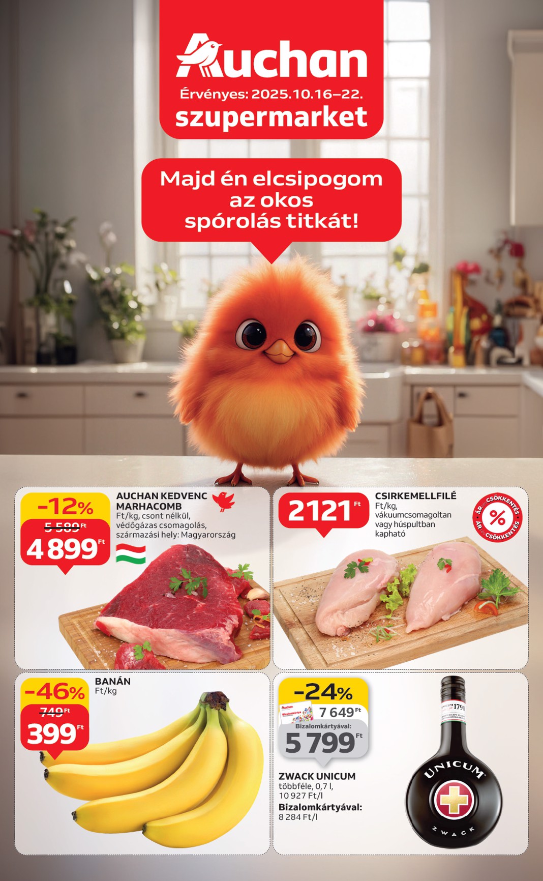 auchan - Auchan szupermarket akciós újság, érvényes 10.16. - 10.22.
