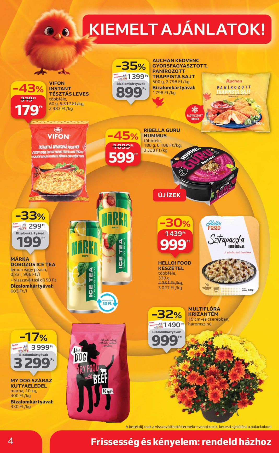 auchan - Auchan szupermarket akciós újság, érvényes 10.16. - 10.22. - page: 4