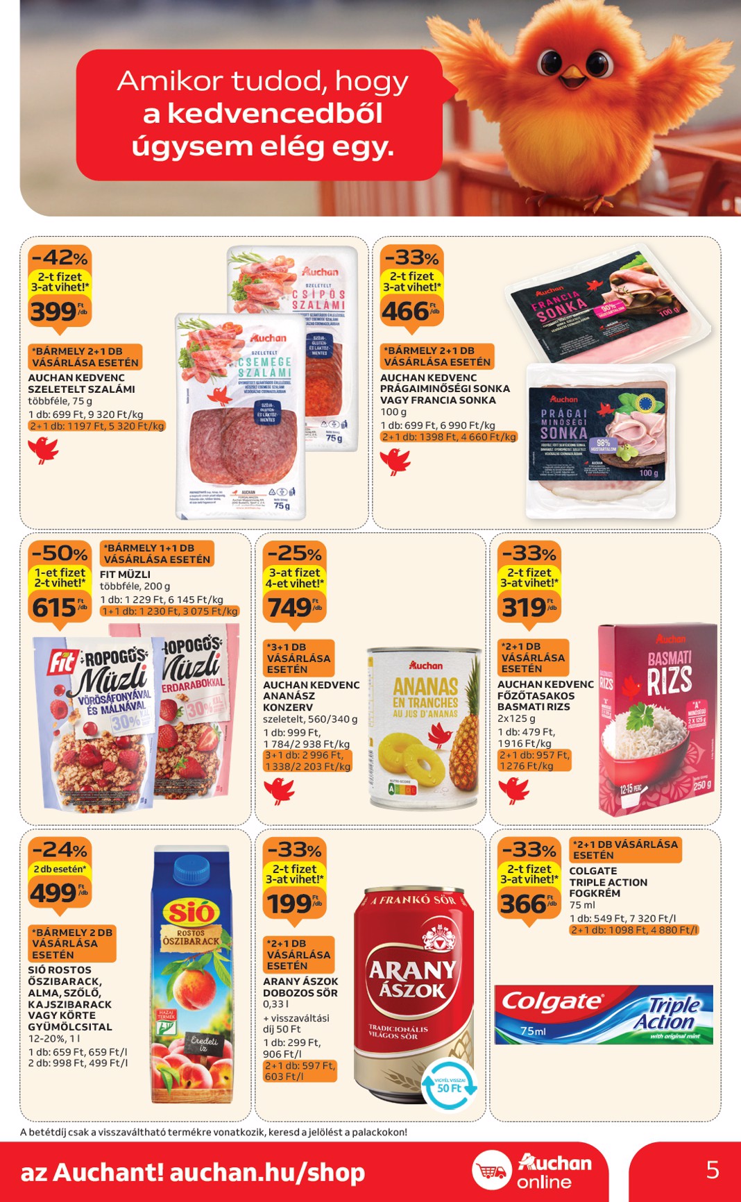 auchan - Auchan szupermarket akciós újság, érvényes 10.16. - 10.22. - page: 5
