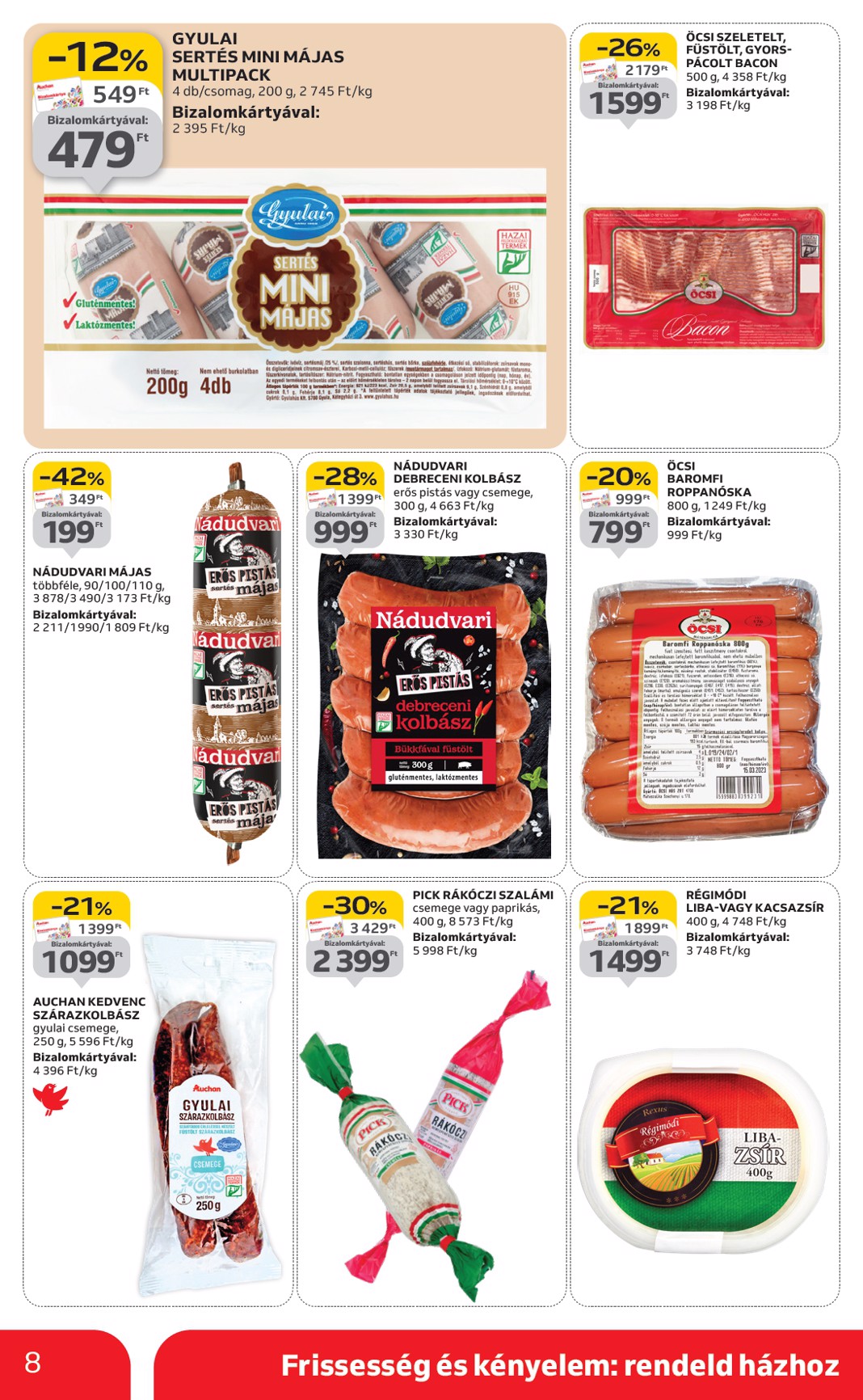 auchan - Auchan szupermarket akciós újság, érvényes 10.16. - 10.22. - page: 8