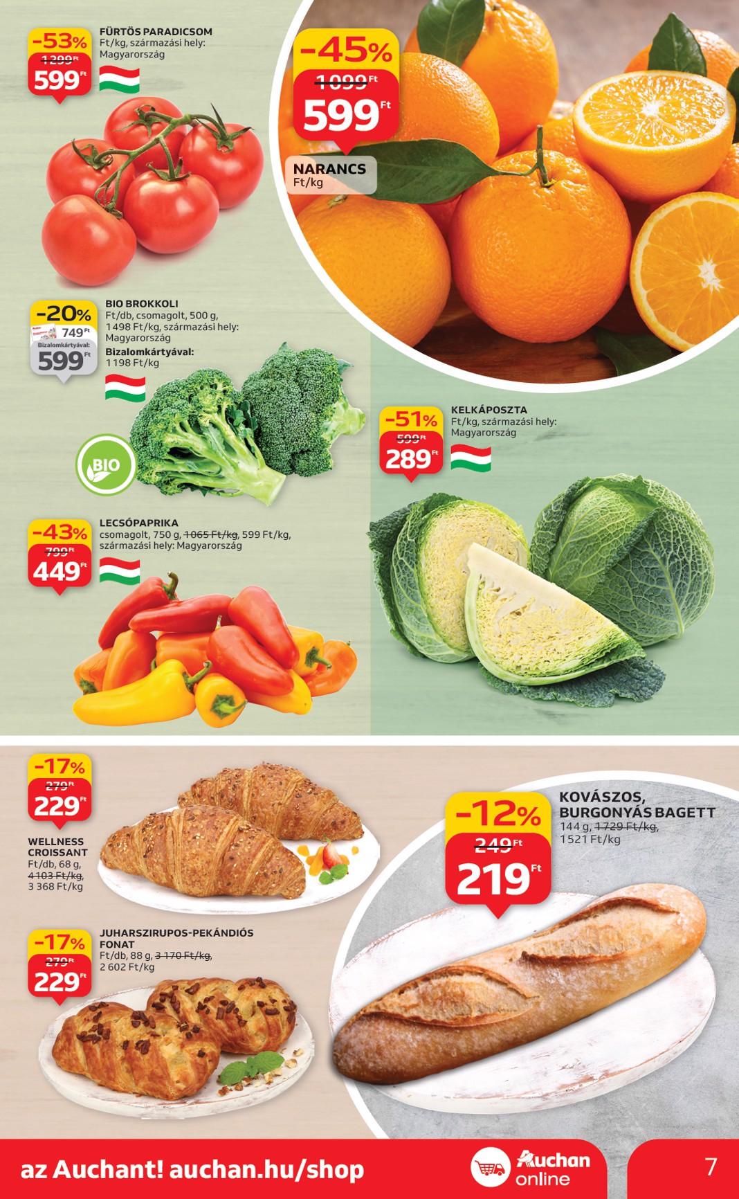 auchan - Auchan szupermarket akciós újság, érvényes 10.16. - 10.22. - page: 7