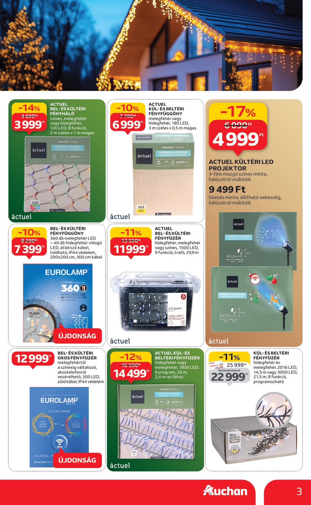 auchan - Auchan - Hipermarket karácsonyi dekoráció ajánlataink akciós újság, érvényes 10.16. - 11.26. - page: 3