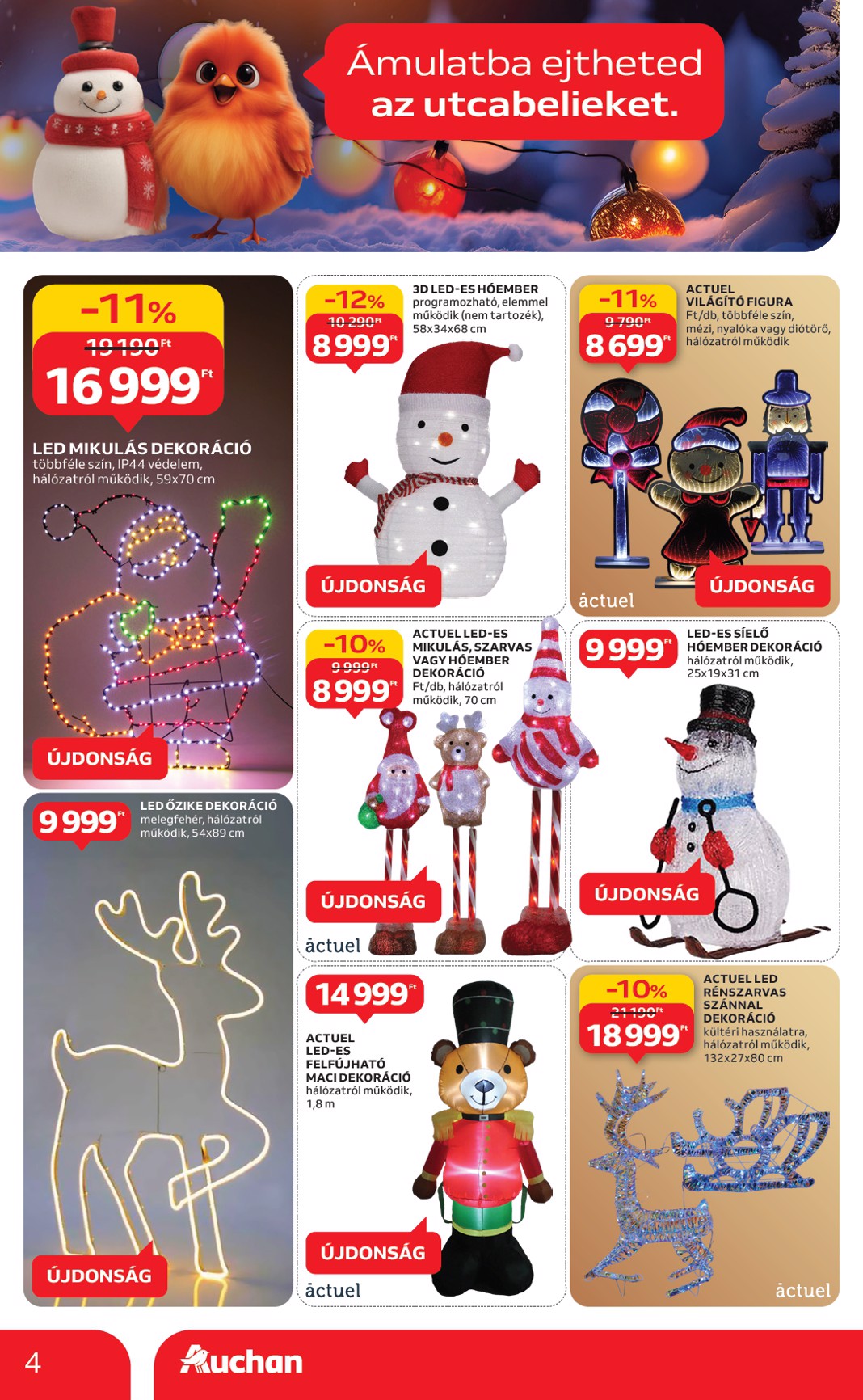 auchan - Auchan - Hipermarket karácsonyi dekoráció ajánlataink akciós újság, érvényes 10.16. - 11.26. - page: 4
