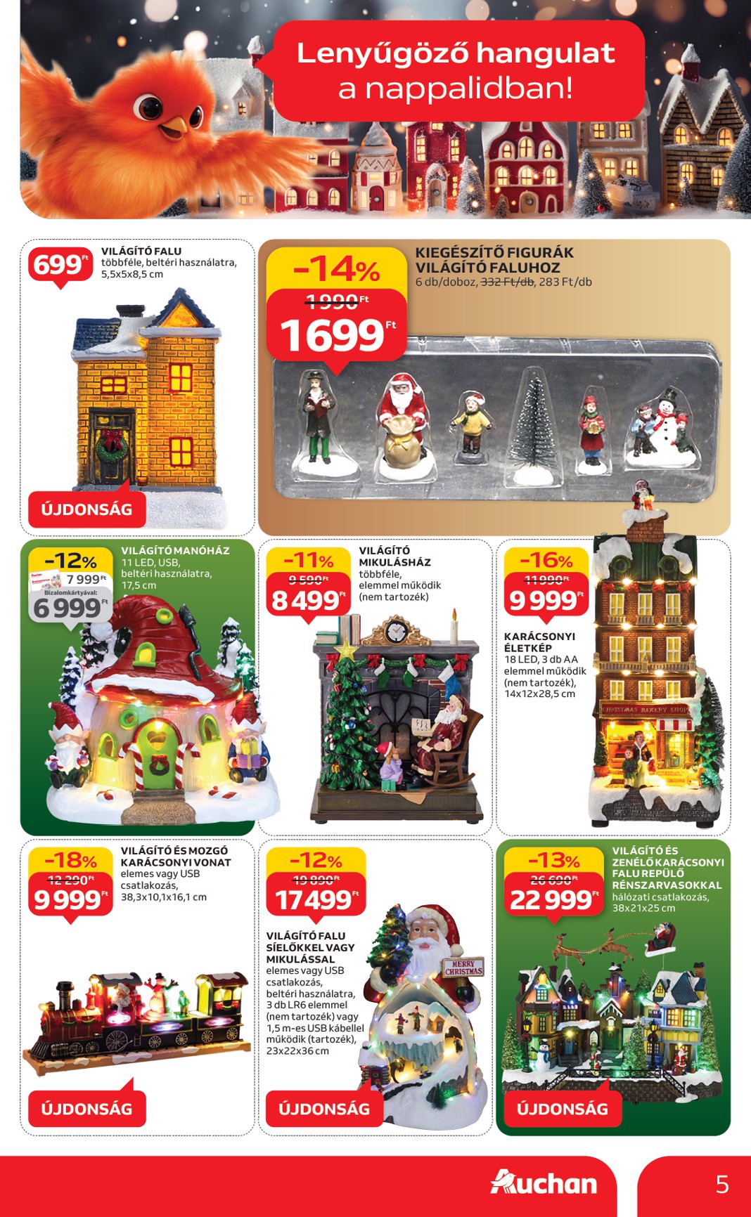 auchan - Auchan - Hipermarket karácsonyi dekoráció ajánlataink akciós újság, érvényes 10.16. - 11.26. - page: 5