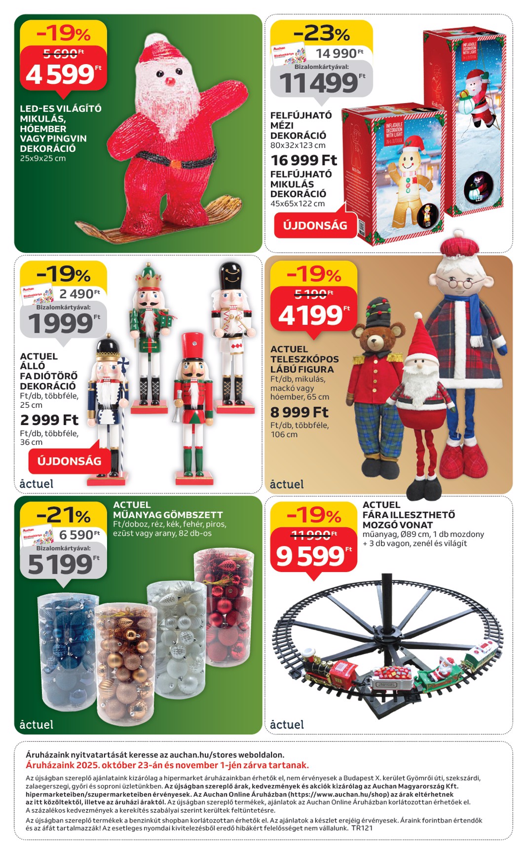 auchan - Auchan - Hipermarket karácsonyi dekoráció ajánlataink akciós újság, érvényes 10.16. - 11.26. - page: 12