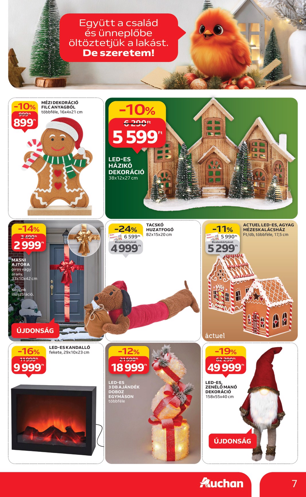 auchan - Auchan - Hipermarket karácsonyi dekoráció ajánlataink akciós újság, érvényes 10.16. - 11.26. - page: 7