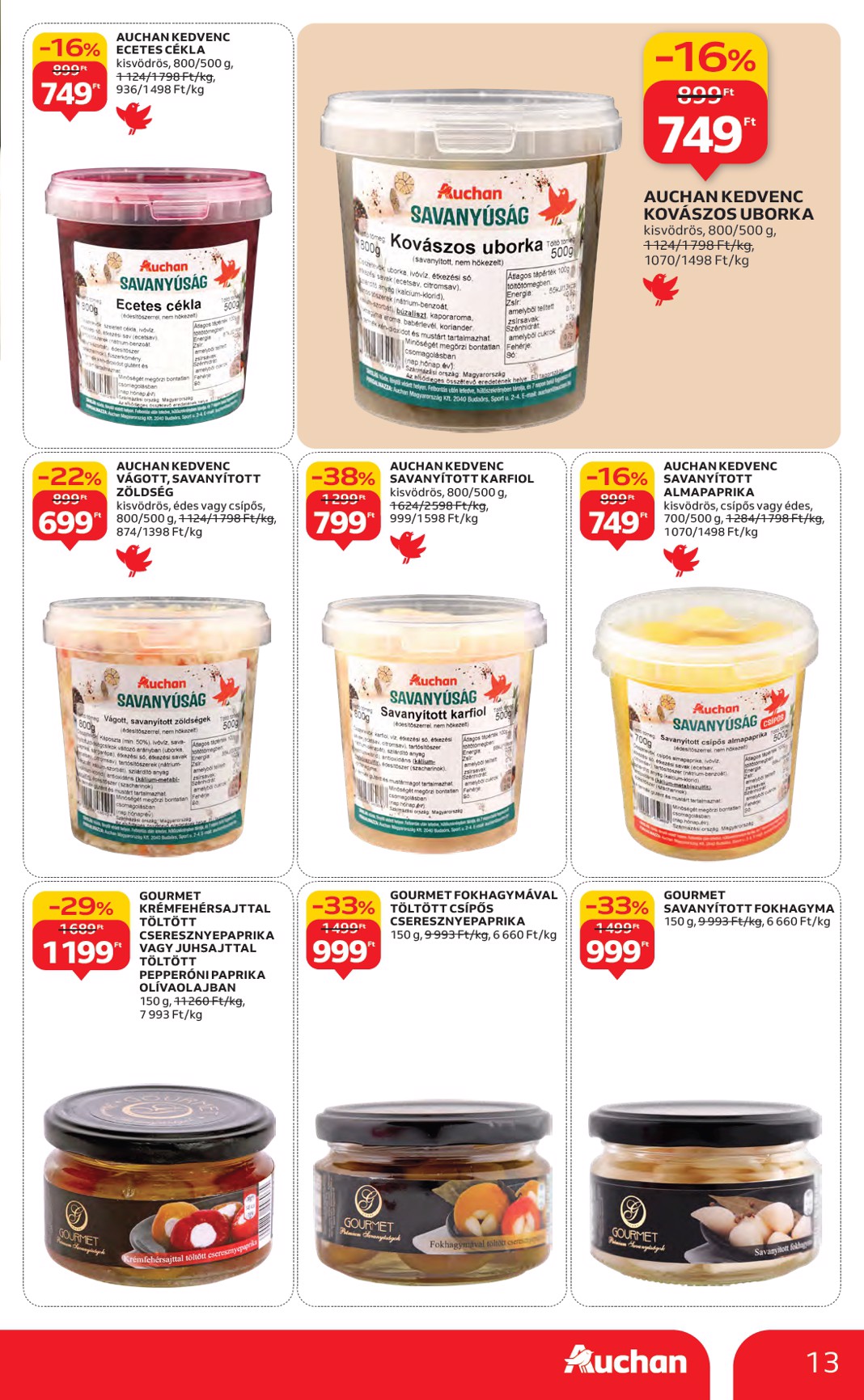 auchan - Auchan Hipermarket akciós újság, érvényes 10.16. - 10.22. - page: 13 auchan - Auchan Hipermarket akciós újság, érvényes 10.16. - 10.22. - page: 13