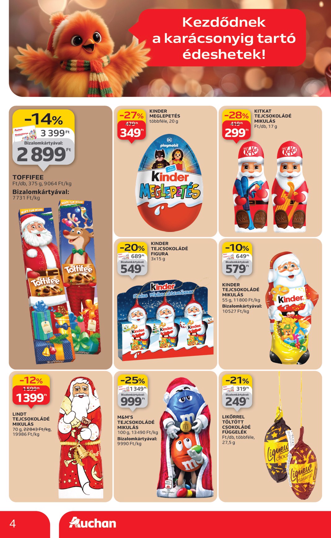 auchan - Auchan - Hipermarket akciós újság, érvényes 10.24. - 10.29. - page: 4 auchan - Auchan - Hipermarket akciós újság, érvényes 10.24. - 10.29. - page: 4