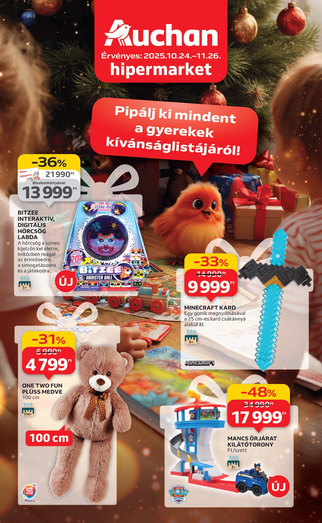 auchan - Auchan - Karácsonyi játék - Hipermarket akciós újság, érvényes 10.24. - 11.26.