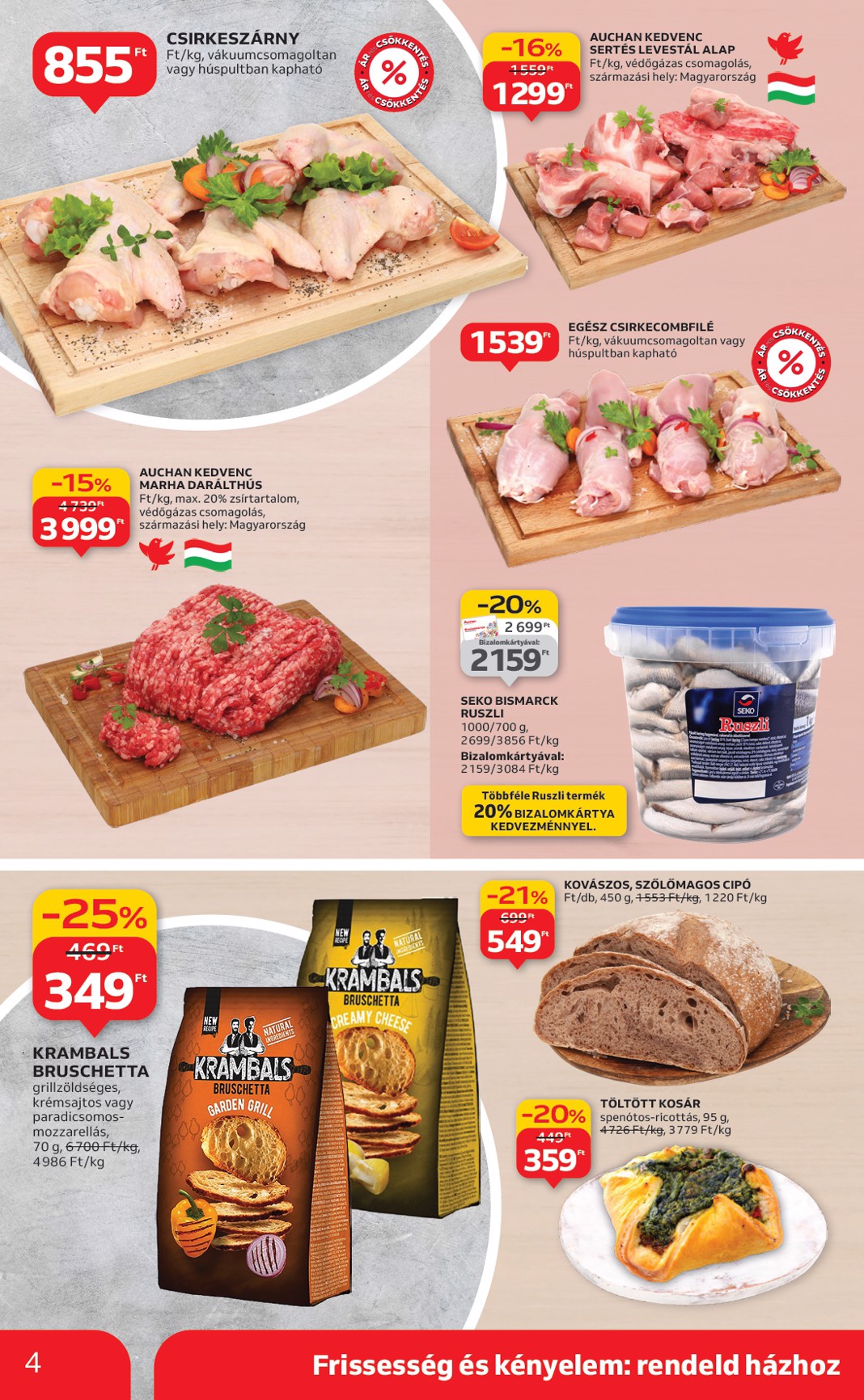 auchan - Auchan - Szupermarket akciós újság, érvényes 10.24. - 10.29. - page: 4