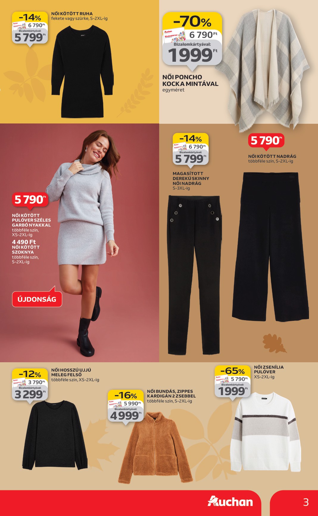 auchan - Auchan - Őszi ruházati termékajánlataink hipermarketekben akciós újság, érvényes 10.30. - 11.26. - page: 3