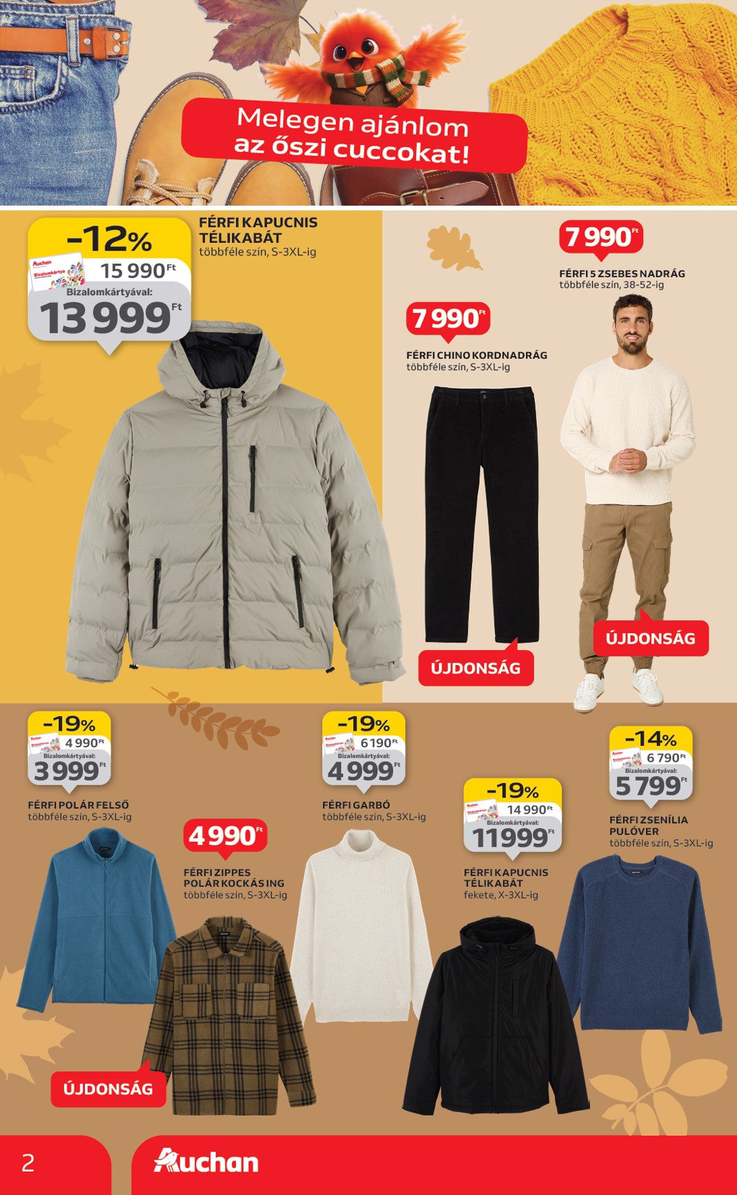 auchan - Auchan - Őszi ruházati termékajánlataink hipermarketekben akciós újság, érvényes 10.30. - 11.26. - page: 2
