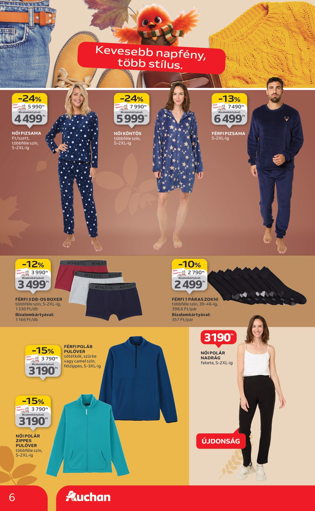 auchan - Auchan - Őszi ruházati termékajánlataink hipermarketekben akciós újság, érvényes 10.30. - 11.26. - page: 6