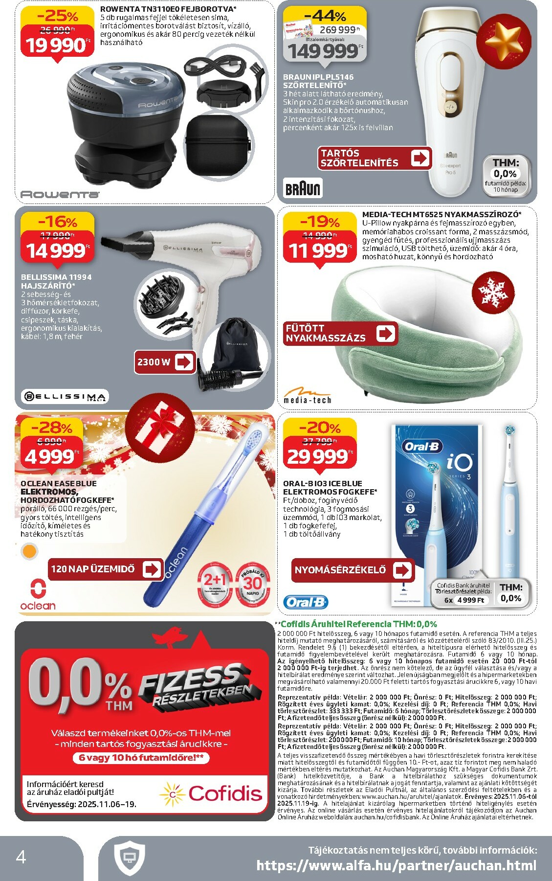 auchan - Auchan - Ajándékot a müszaki osztályról - Hipermarket akciós újság, érvényes 11.06. - 11.19. - page: 4