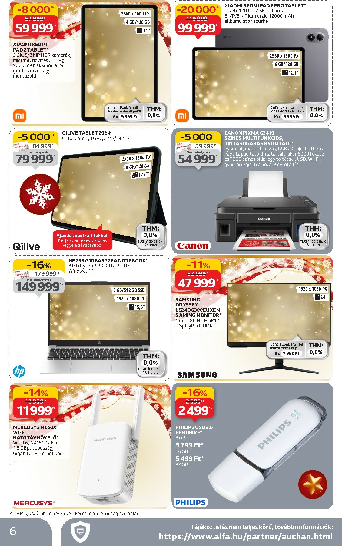 auchan - Auchan - Ajándékot a müszaki osztályról - Hipermarket akciós újság, érvényes 11.06. - 11.19. - page: 6