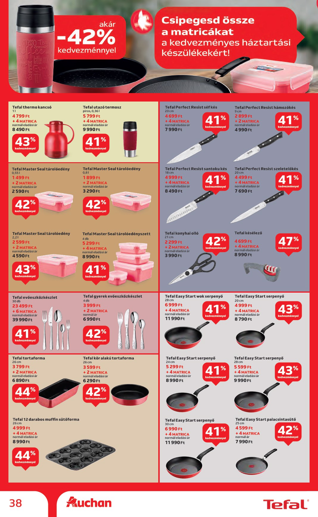 auchan - Auchan Hipermarket akciós újság, érvényes 11.06. - 11.12. - page: 38