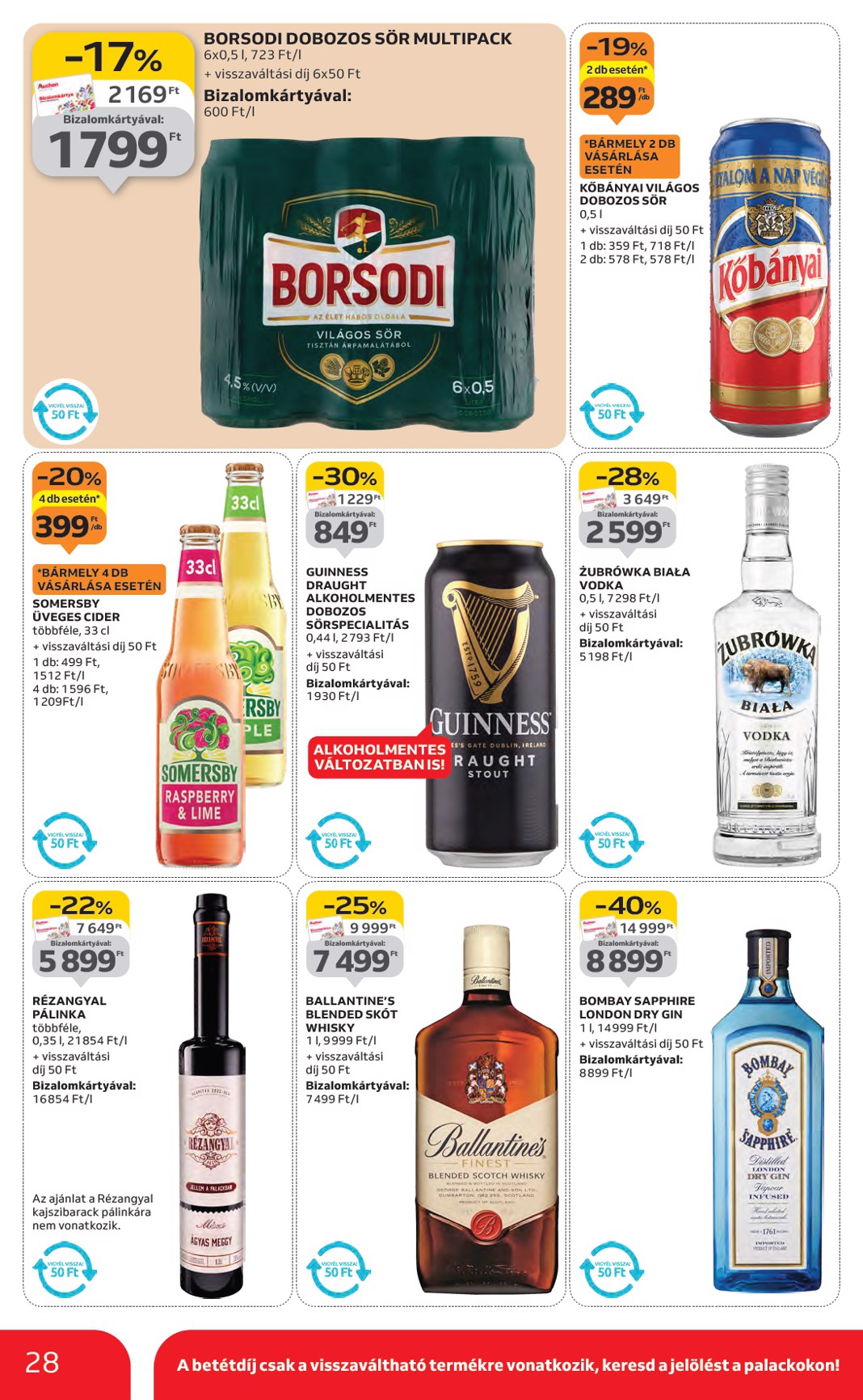 auchan - Auchan Hipermarket akciós újság, érvényes 11.06. - 11.12. - page: 28